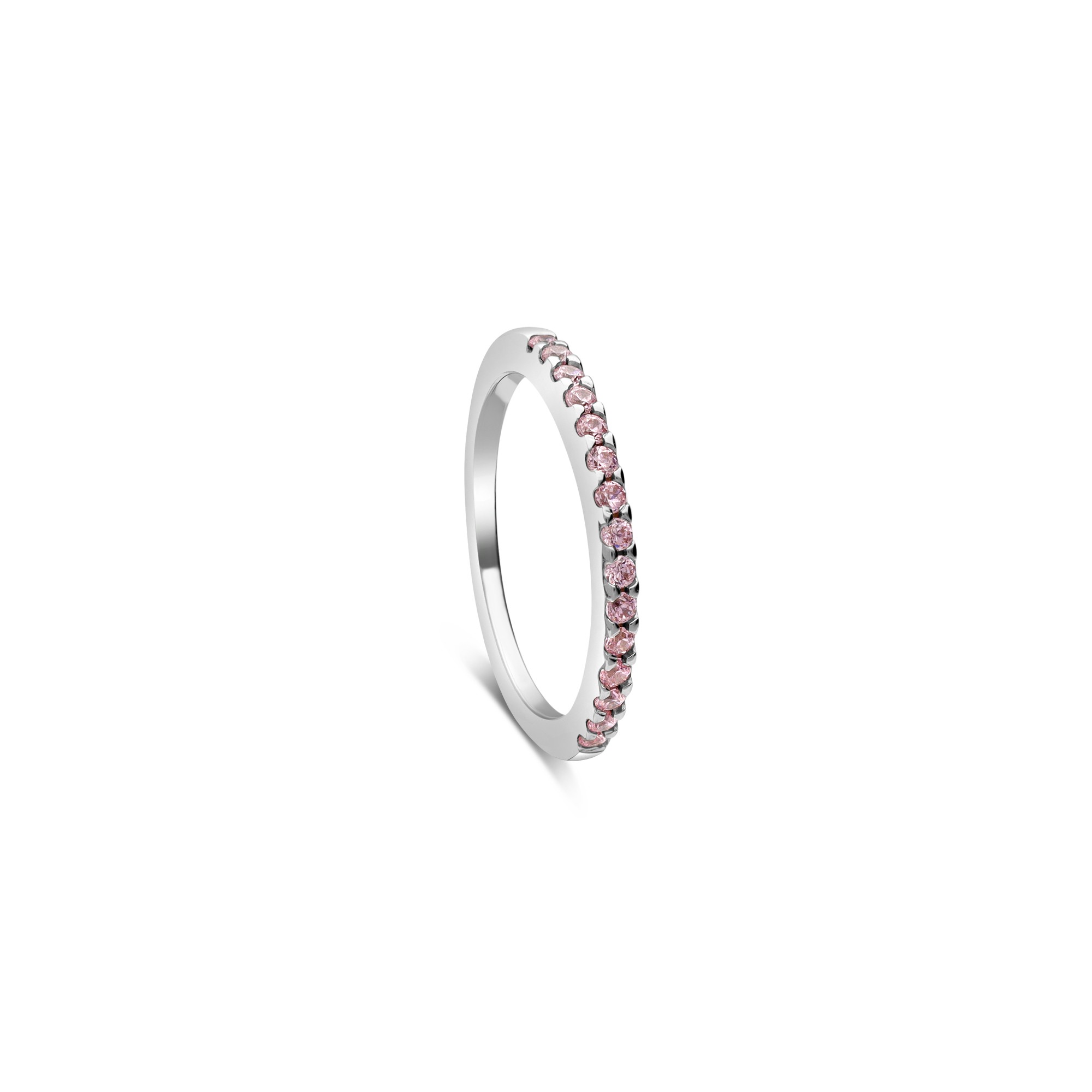 Serena  Silver eternity ring with pink spinels - LUXURY MILANO