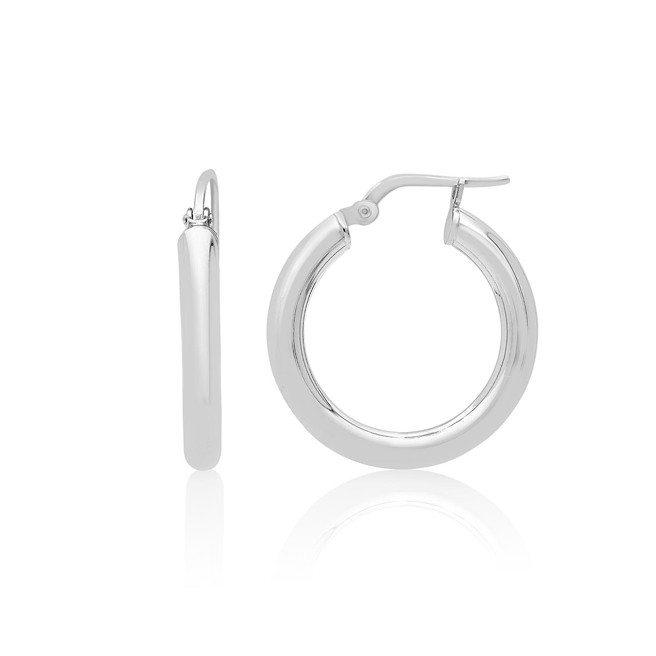 Pendientes de aro de plata - LUXURY MILANO