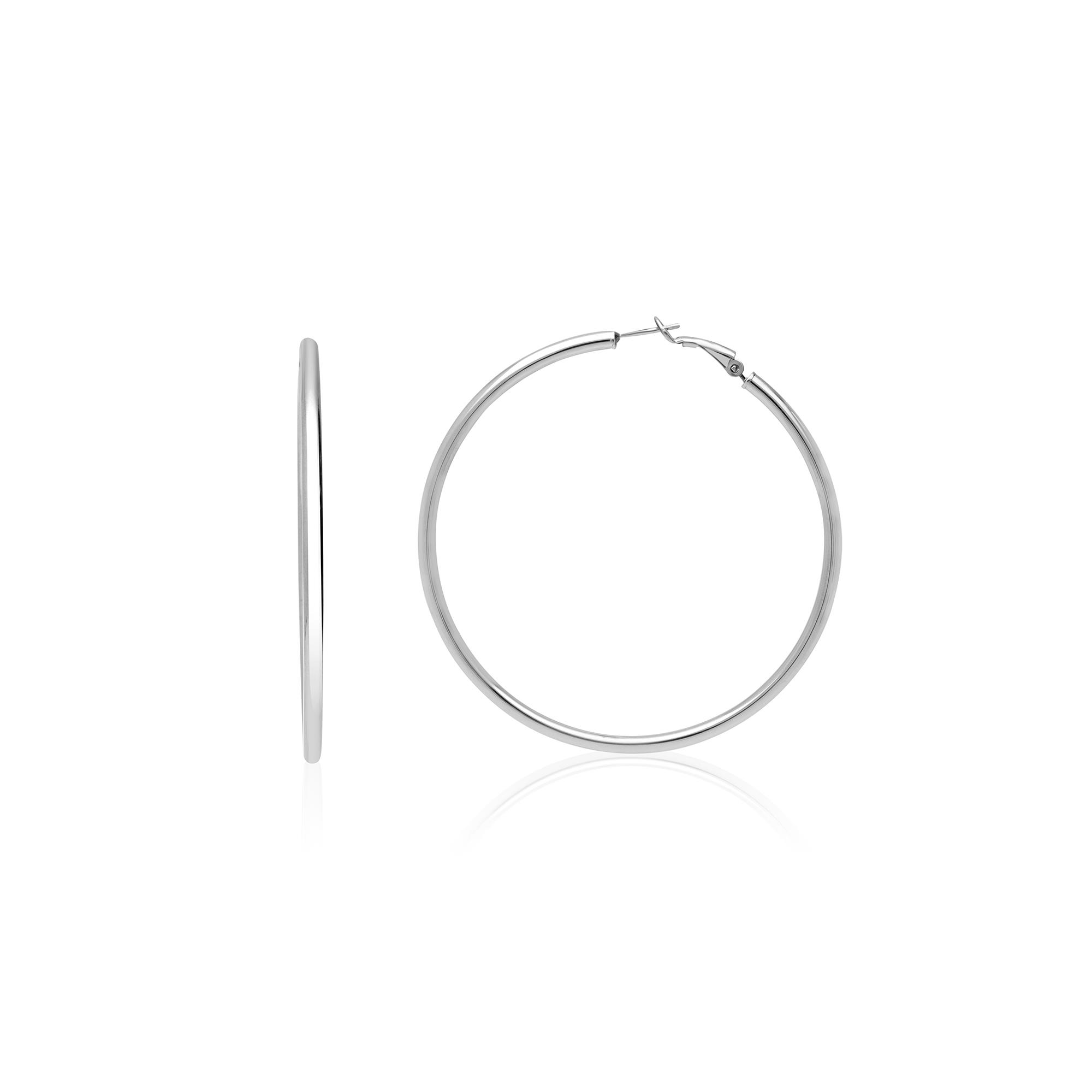 Pendientes de aro de plata - LUXURY MILANO