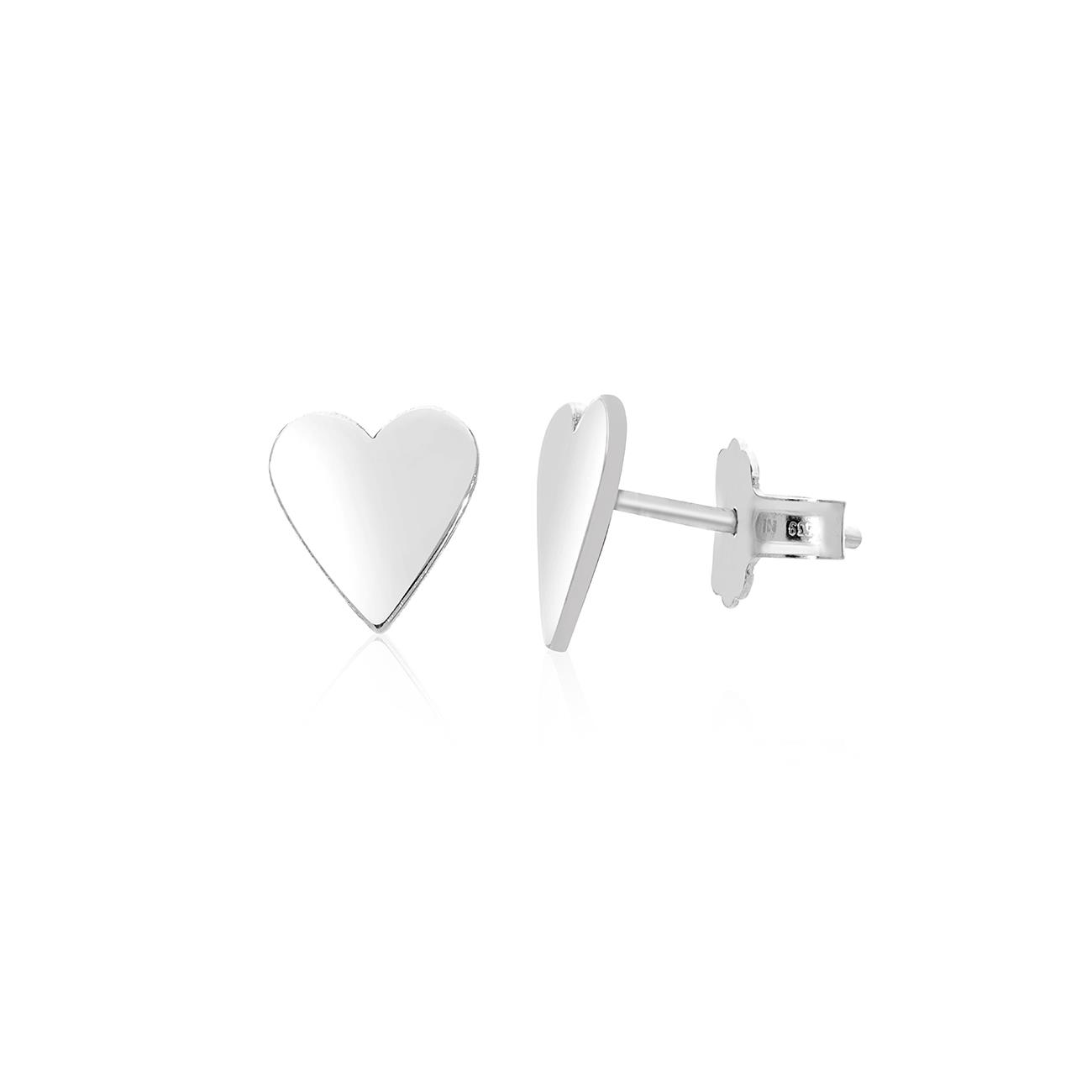 Pendientes de corazón de plata - LUXURY MILANO