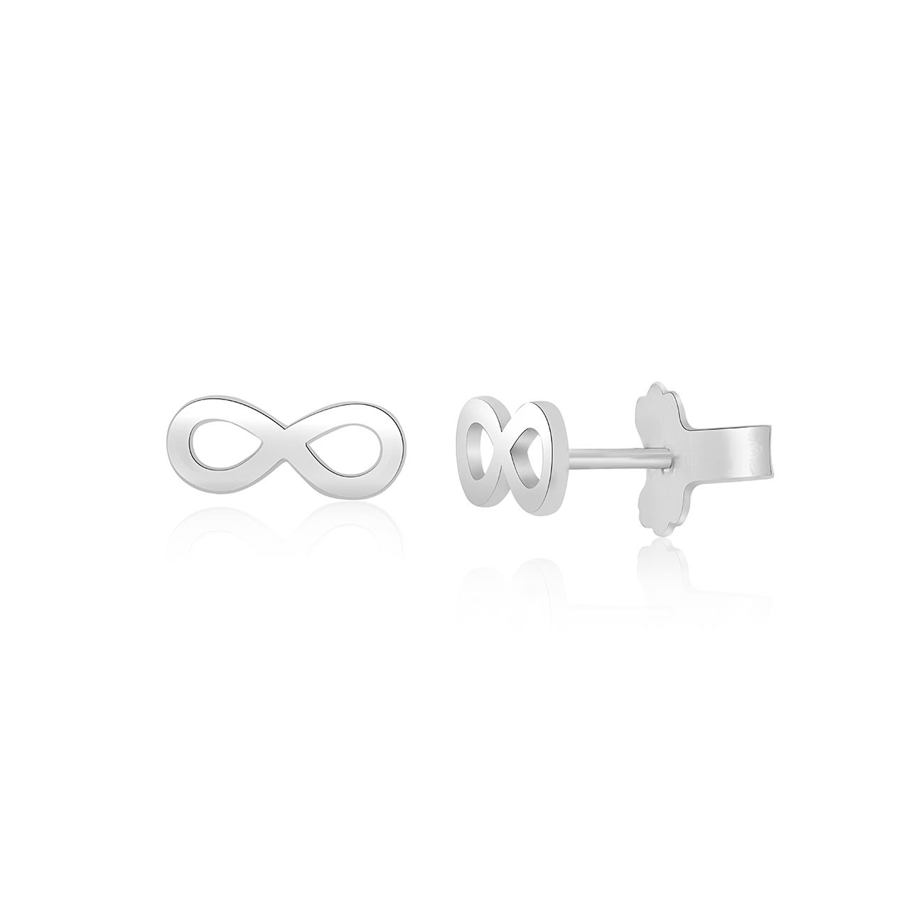 Pendientes de plata con símbolo de infinito - LUXURY MILANO