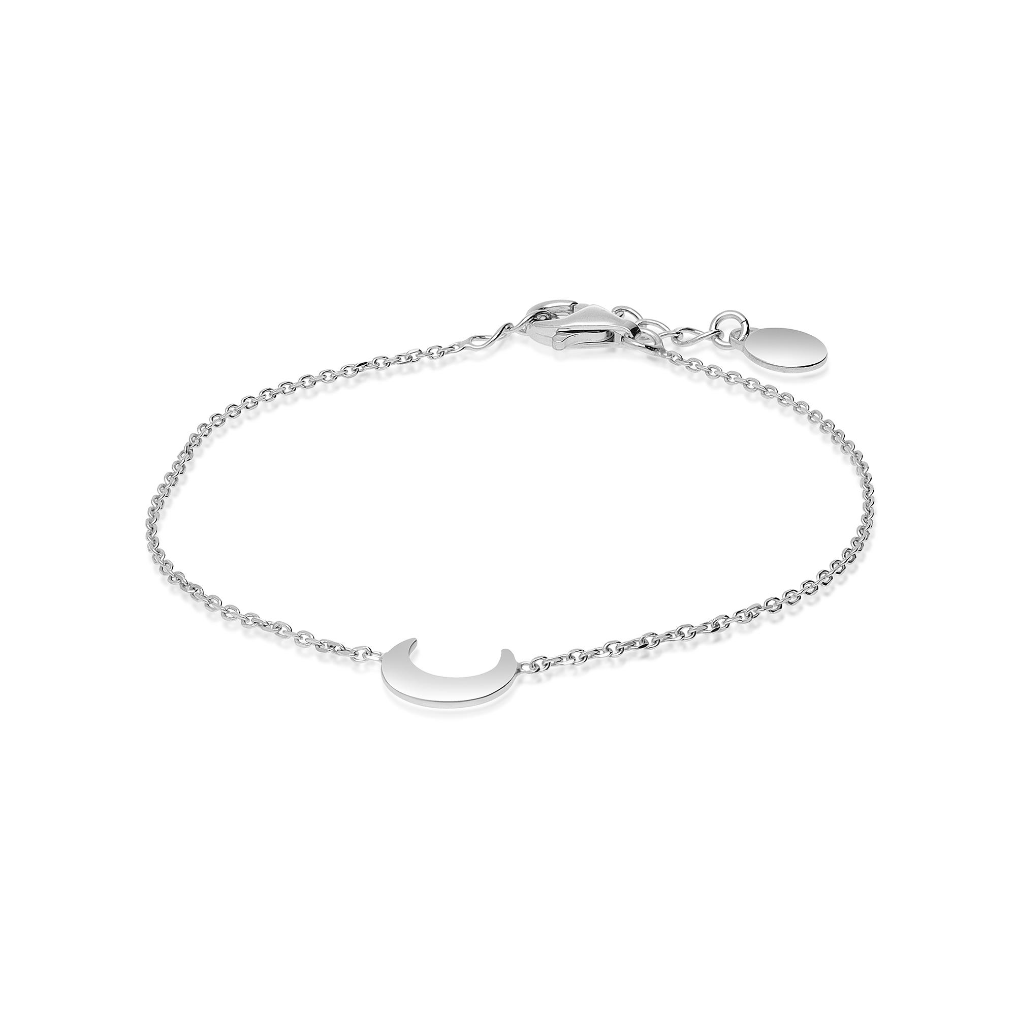 Pulsera de plata Bianca con luna - LUXURY MILANO