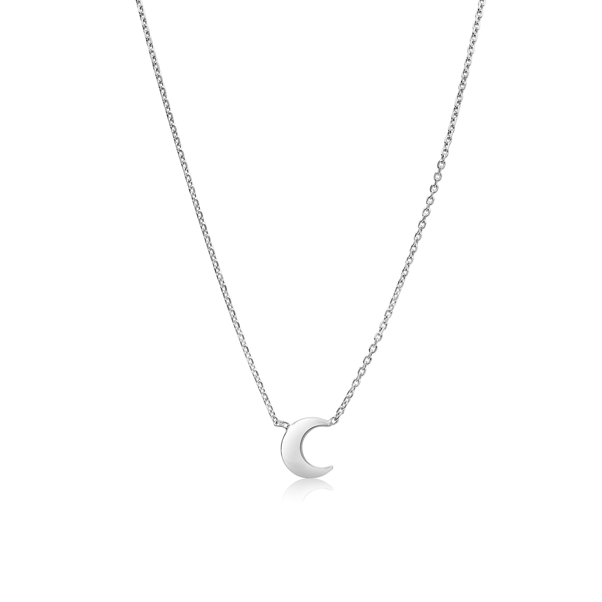 Collana Bianca in argento con luna - LUXURY MILANO