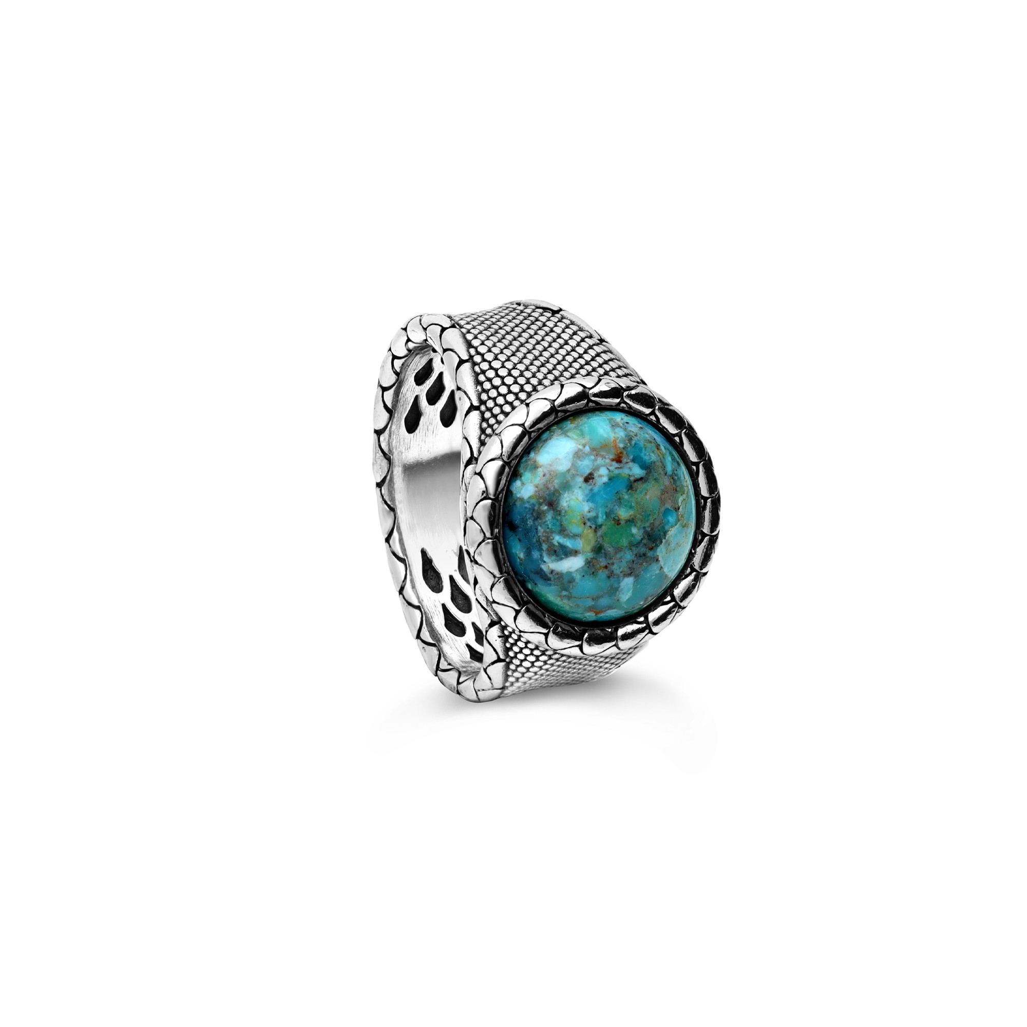 Alfieri Man silver ring with turquoise - ALFIERI & ST. JOHN 925