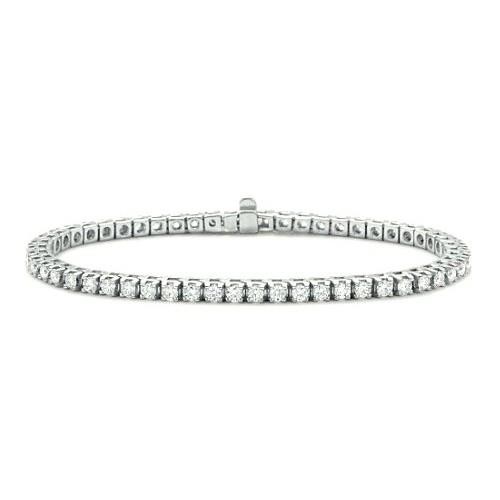 Bracciale tennis in argento rodiato con zirconi - ORO&CO 925