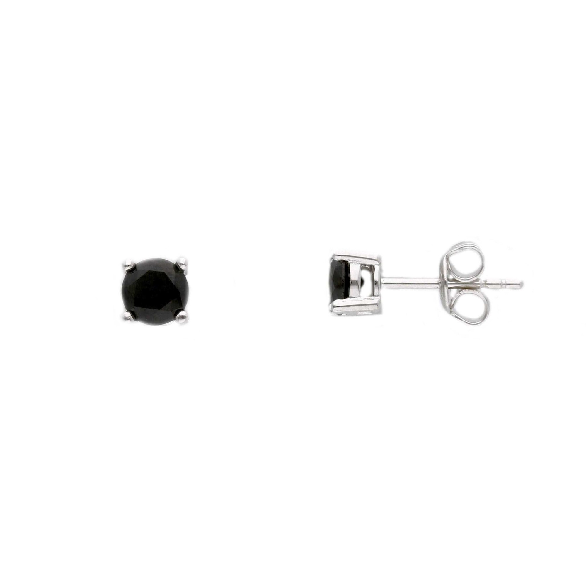 Orecchini punto luce in argento 925 con zirconi neri ORO&CO 925 - ORO&CO 925
