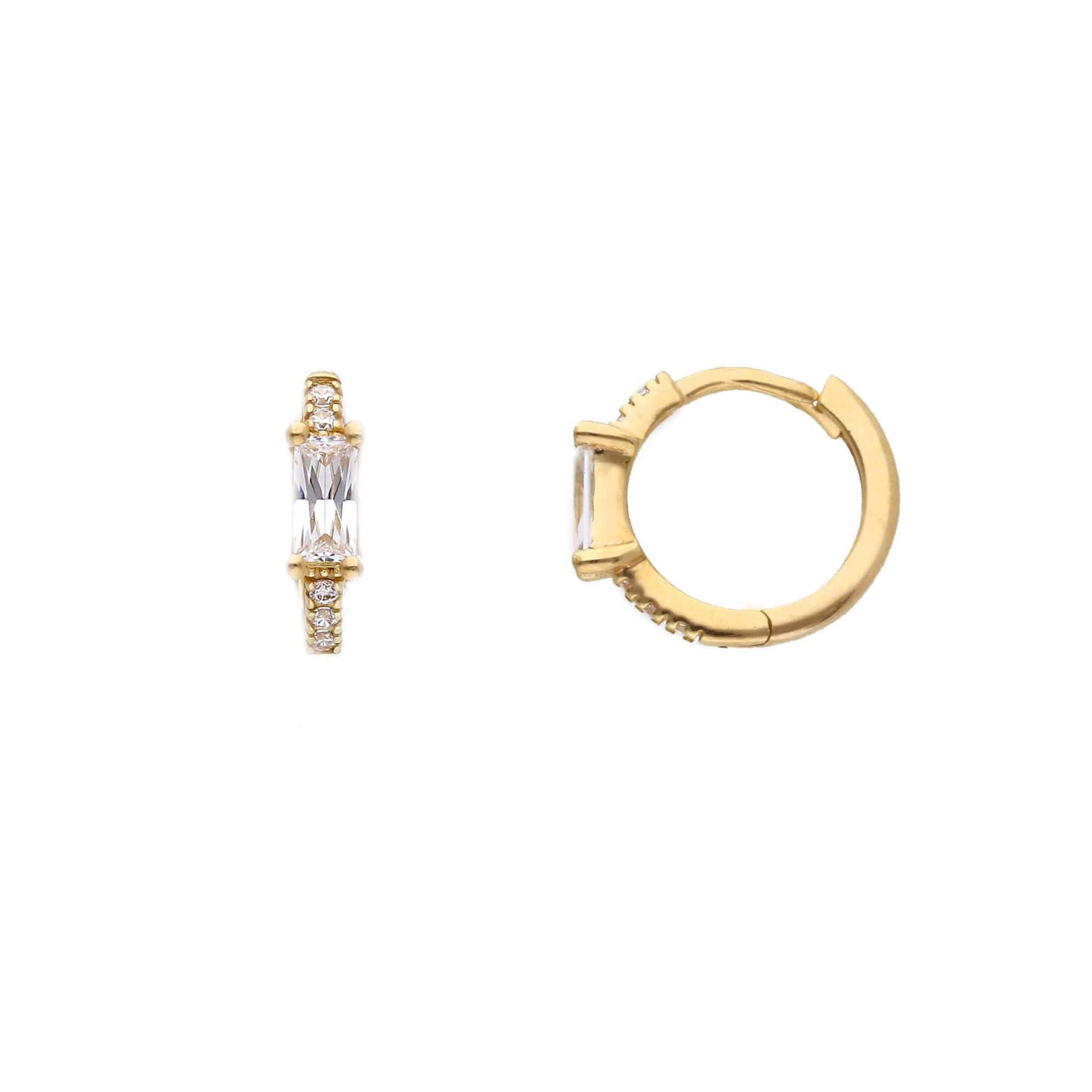 Yellow gold hoop earrings - ORO&CO