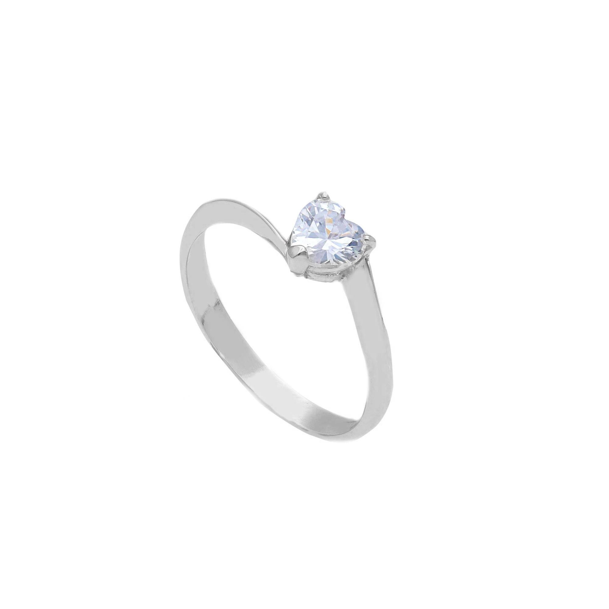 White gold solitaire ring - ORO&CO