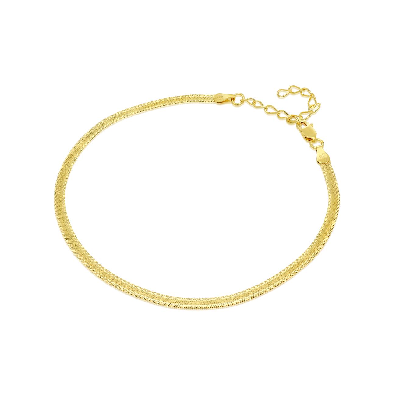 Cavigliera in argento gold - LUXURY MILANO