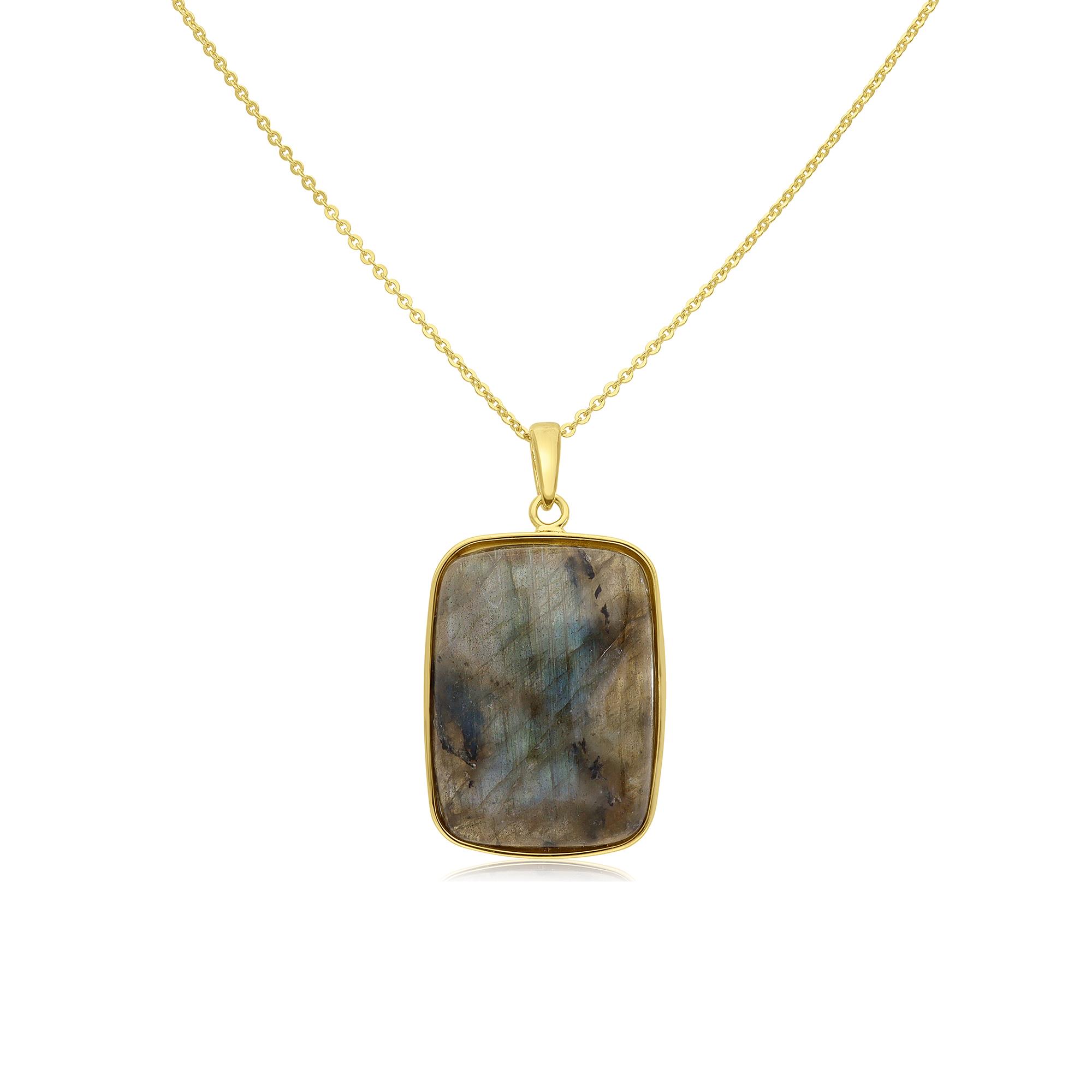 Collana Alexandra in argento con labradorite - LUXURY MILANO