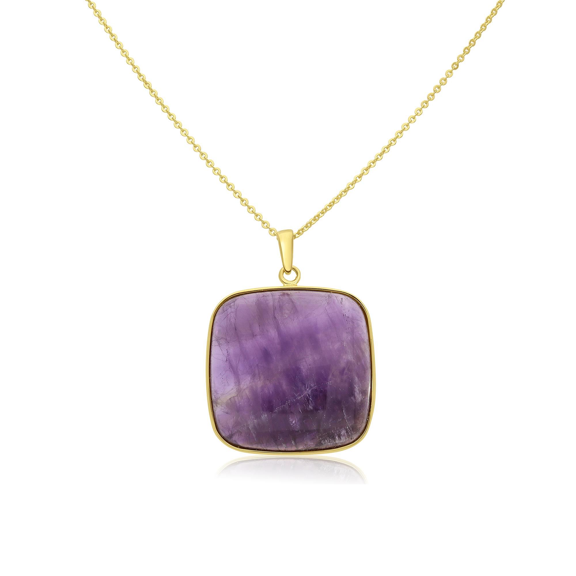 Collana Alexandra in argento con pietra viola - LUXURY MILANO