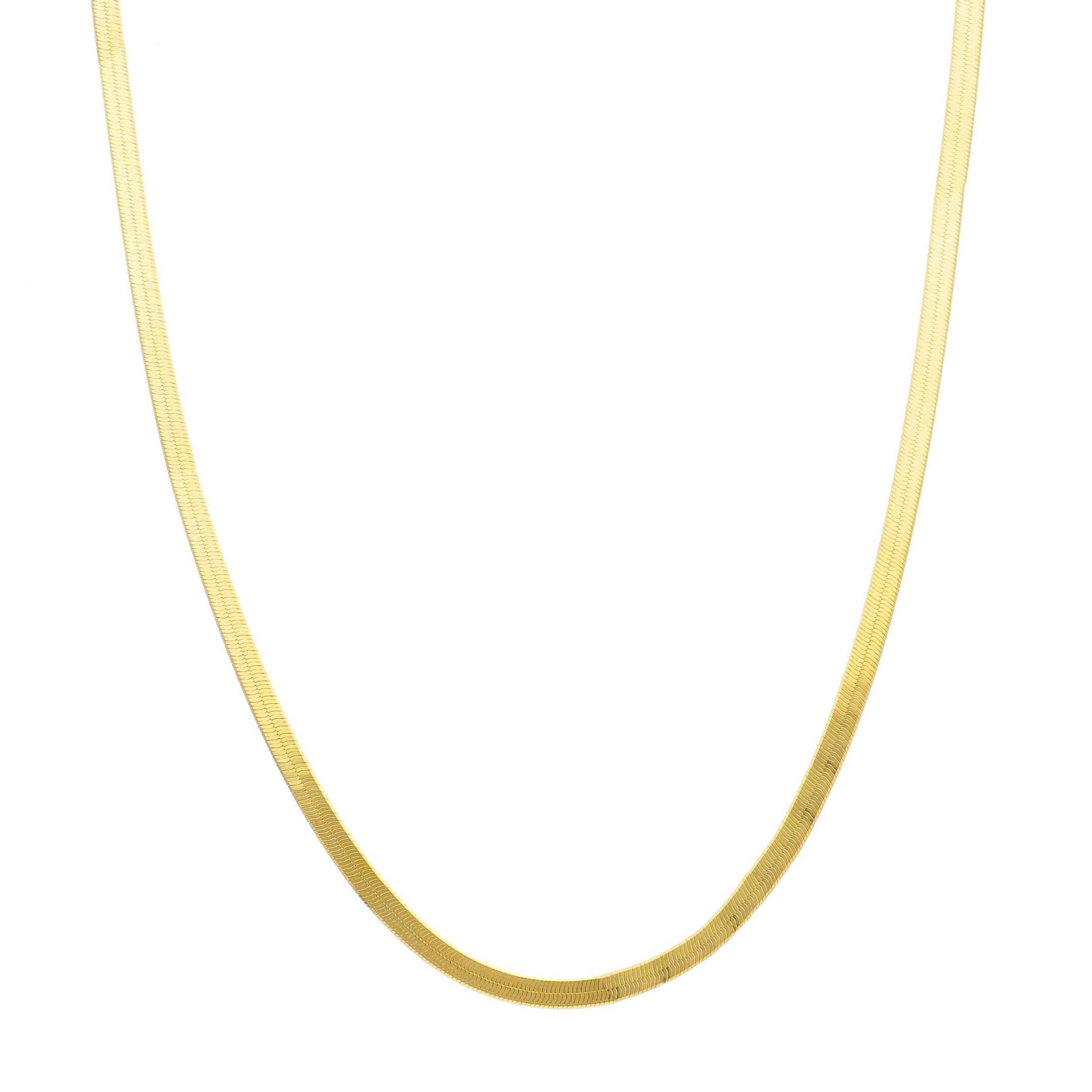 Collar de plata dorada con eslab&oacute;n snake 40+5 cm ORO&CO 925 - ORO&CO 925