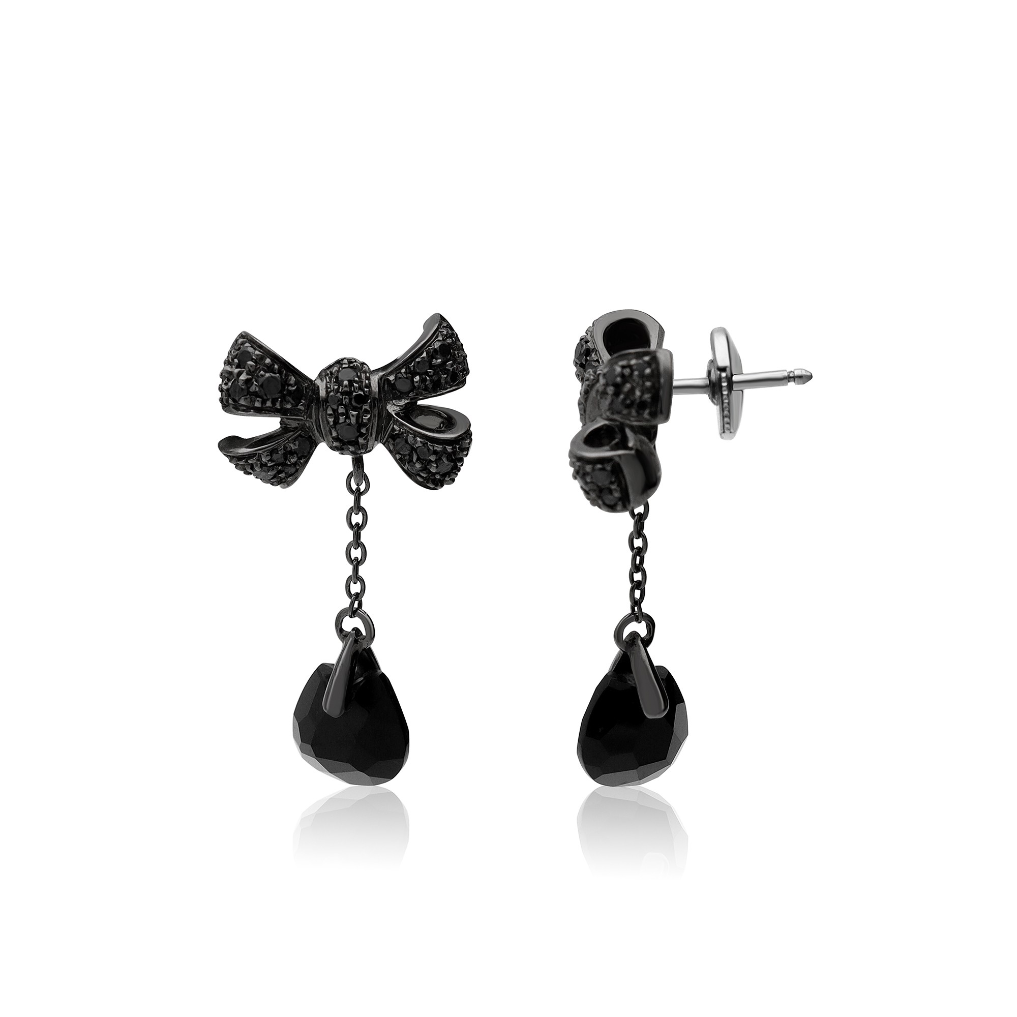 Pendientes colección Forever en oro y diamantes negros - POMELLATO