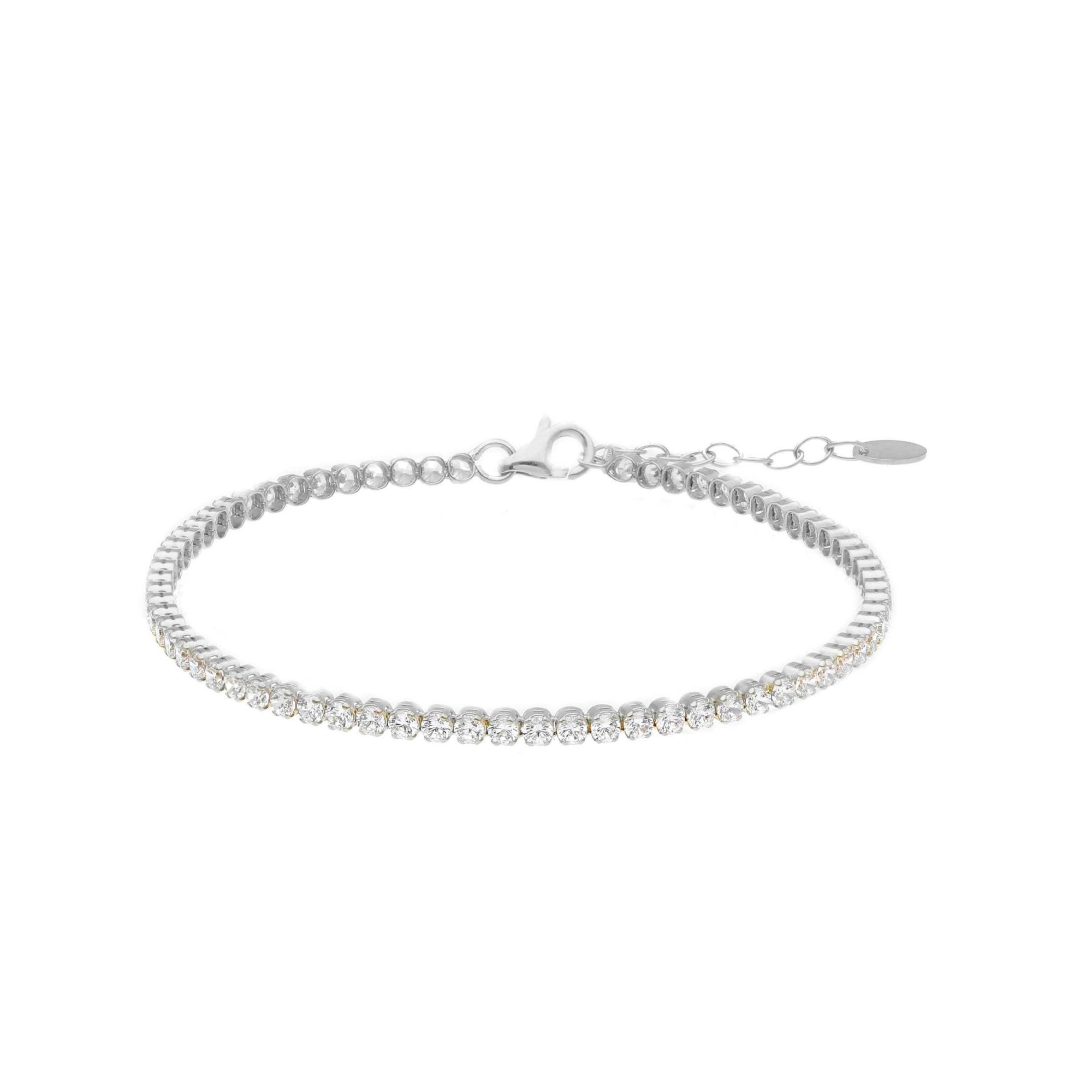 Bracciale tennis in oro bianco 9 kt - ORO&CO