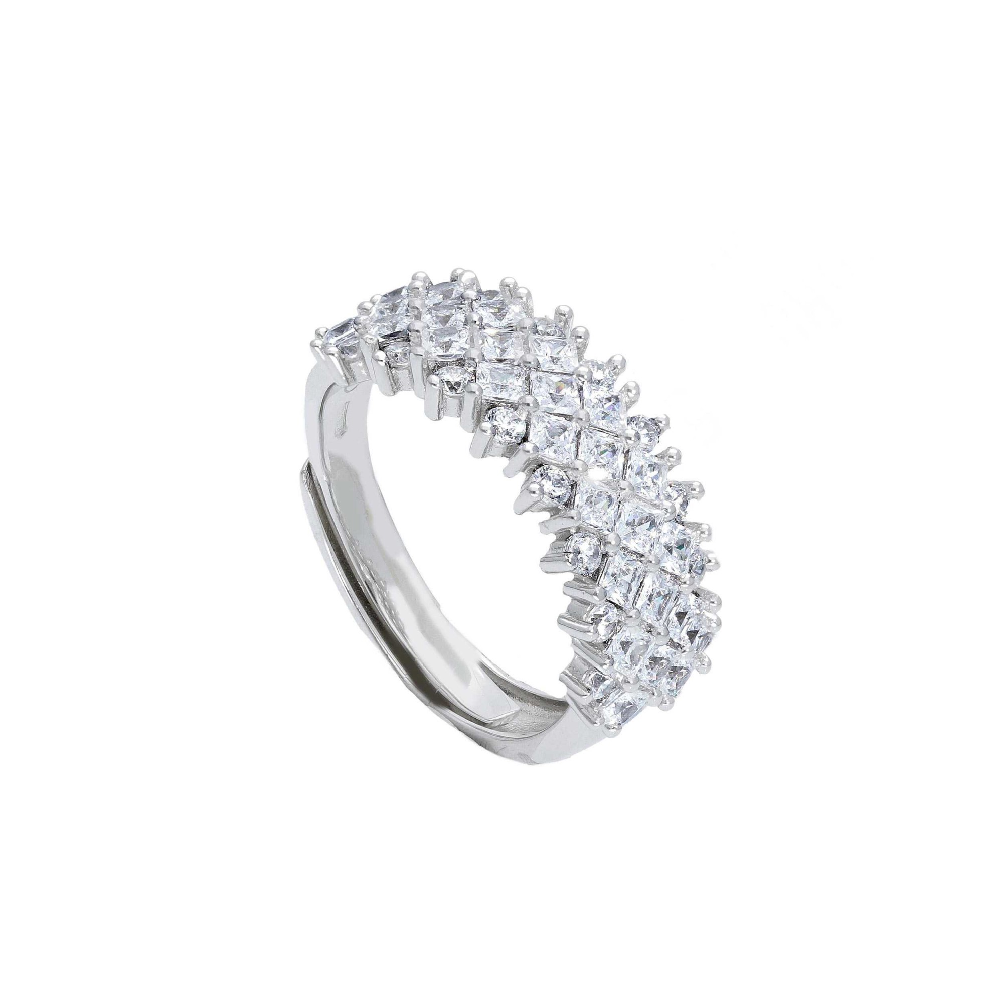 Anello pav&eacute; zirconi in argento 925 regolabile ORO&CO 925 - ORO&CO 925