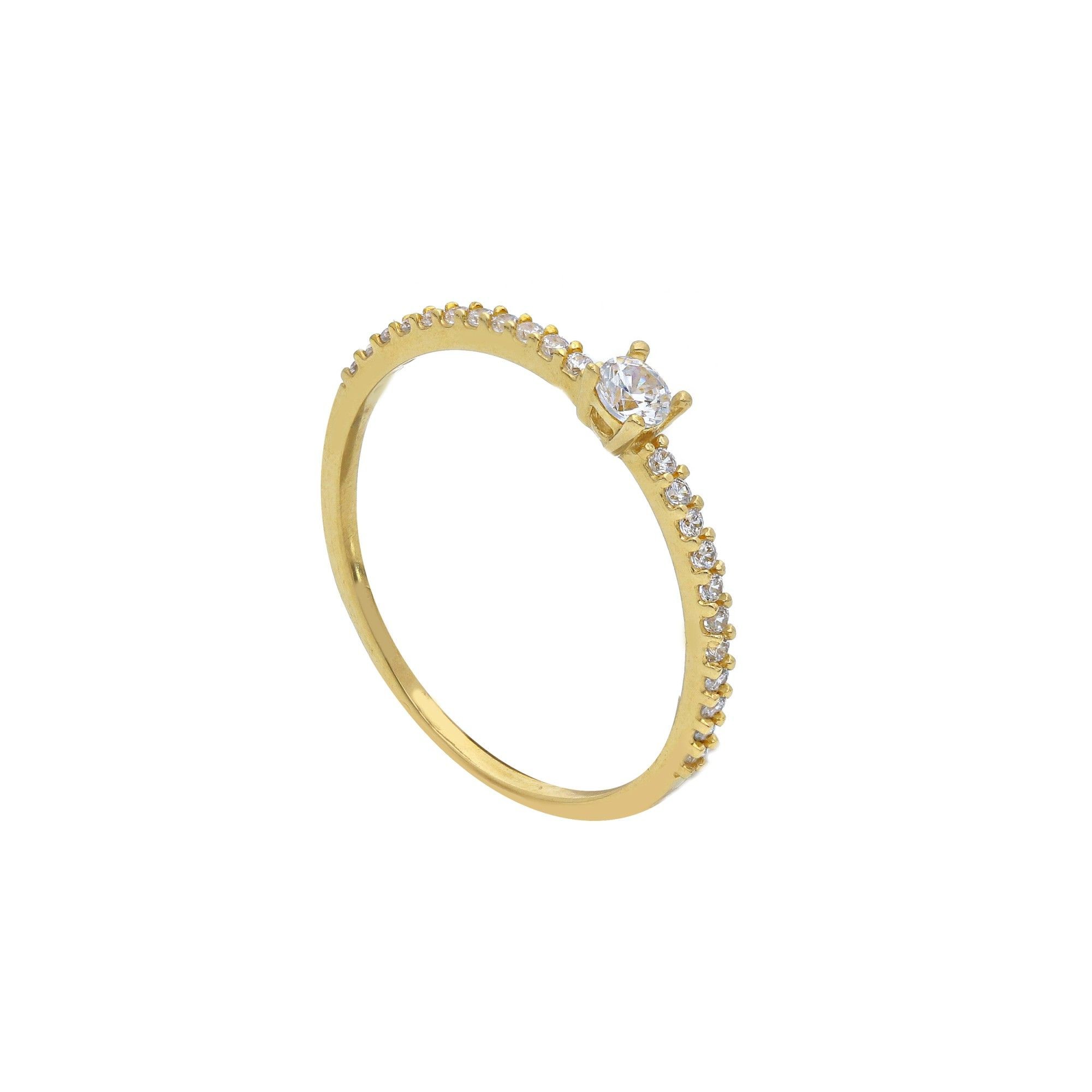 Anello da donna in oro giallo 18 kt - LUXURY MILANO