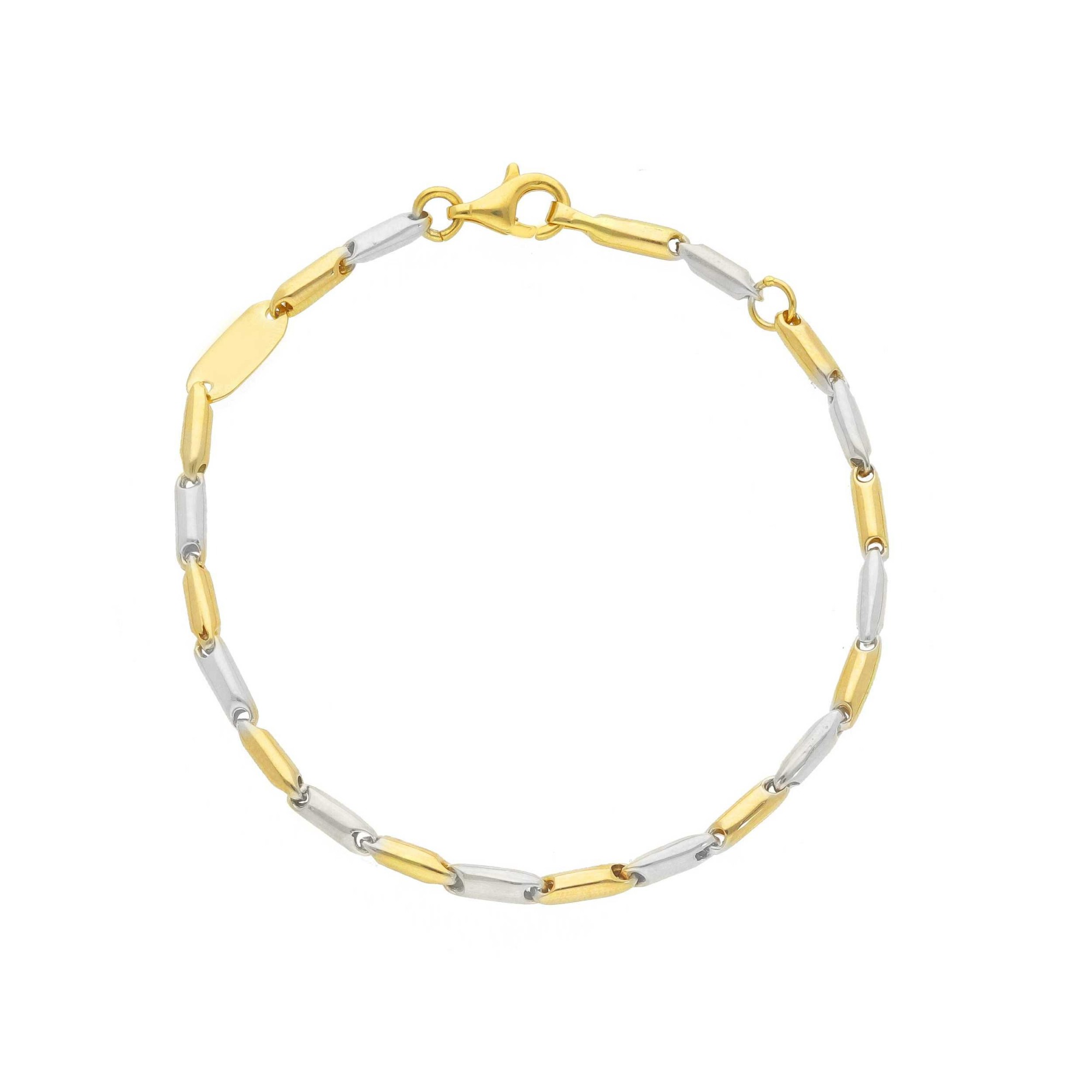 Bracciale bimbo in oro giallo e bianco 18 kt - ORO&CO