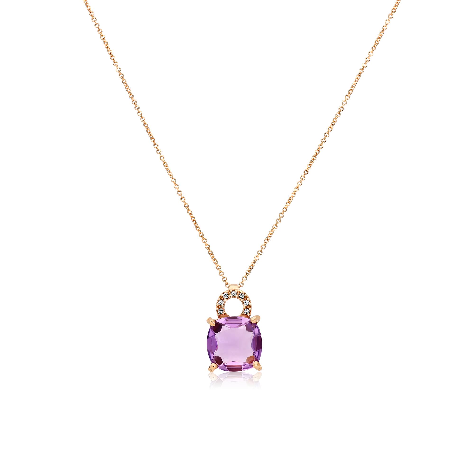 Collana Gemma con ametista e diamanti - ALFIERI & ST. JOHN