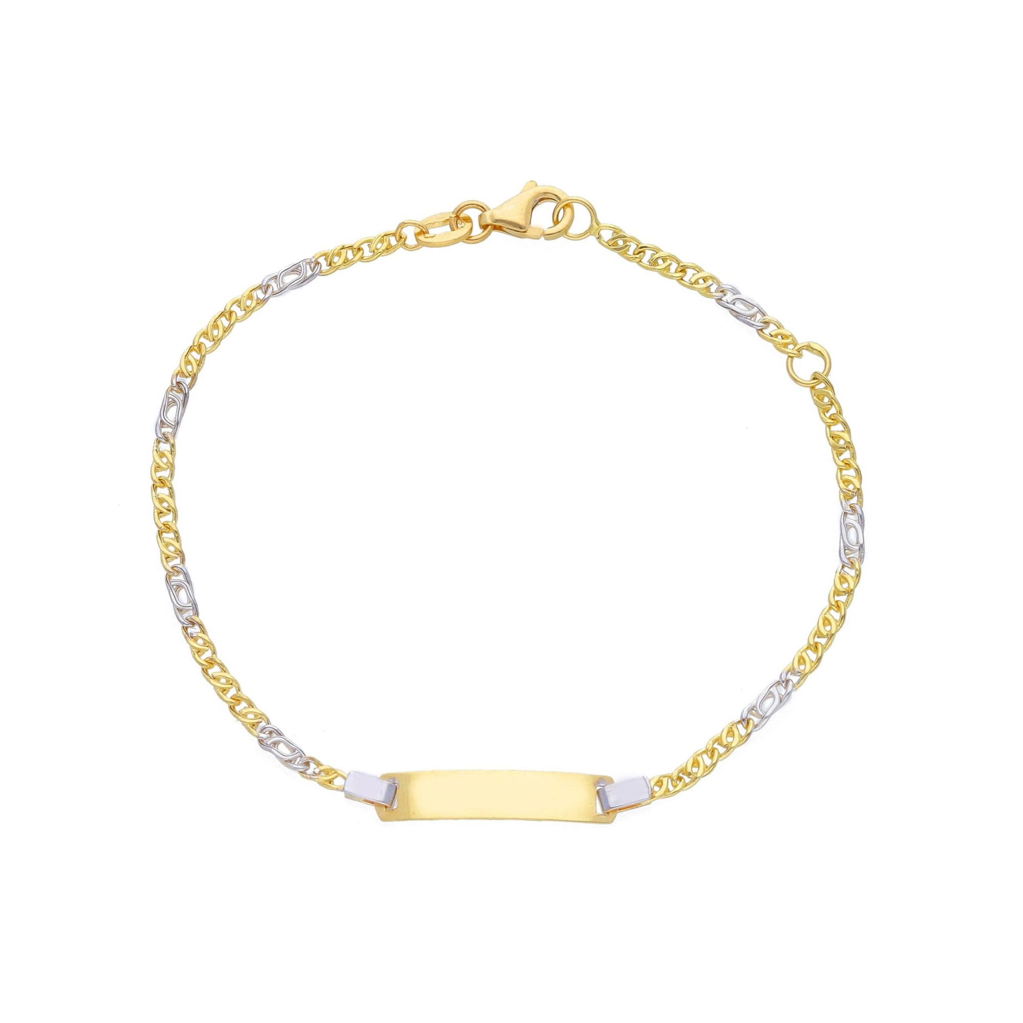 Bracciale bimbo in oro giallo e bianco - ORO&CO