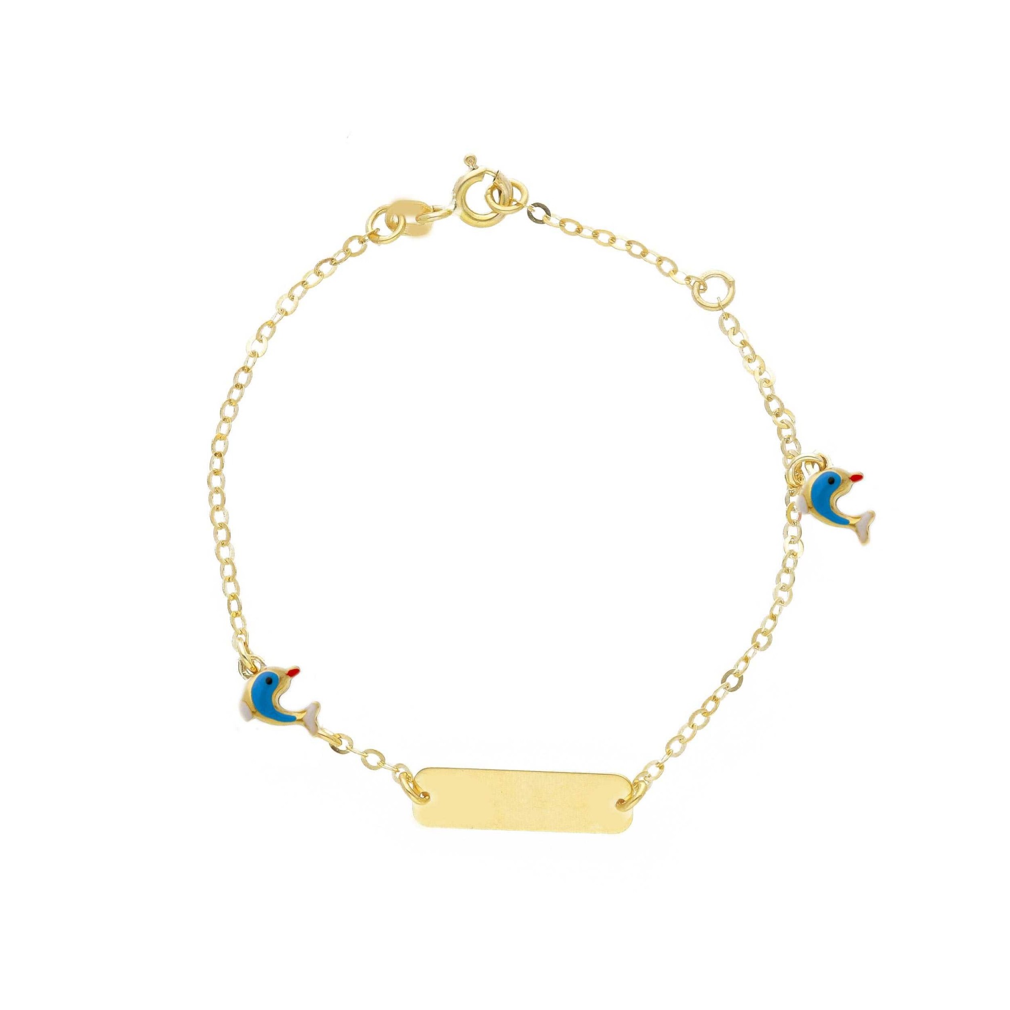 Pulsera de niño en oro amarillo y esmalte de 9 kt - ORO&CO