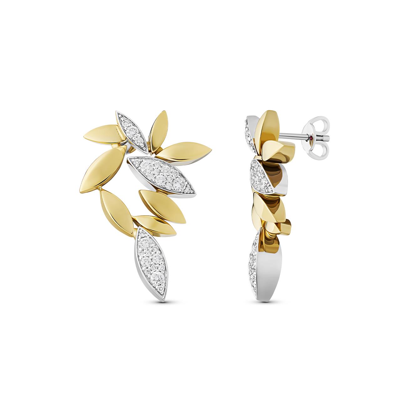 Orecchini Foglie pendenti con diamanti ct. 0,80 - ALFIERI & ST. JOHN