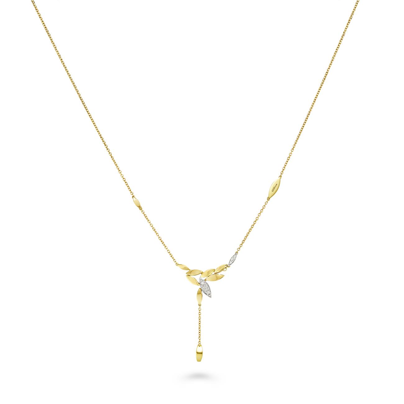 Collana Foglie con diamanti ct. 0,21 - ALFIERI & ST. JOHN