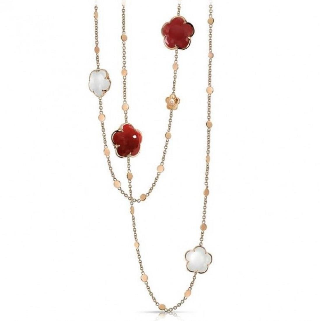 Collana Bon Ton con quarzo e corniola - PASQUALE BRUNI