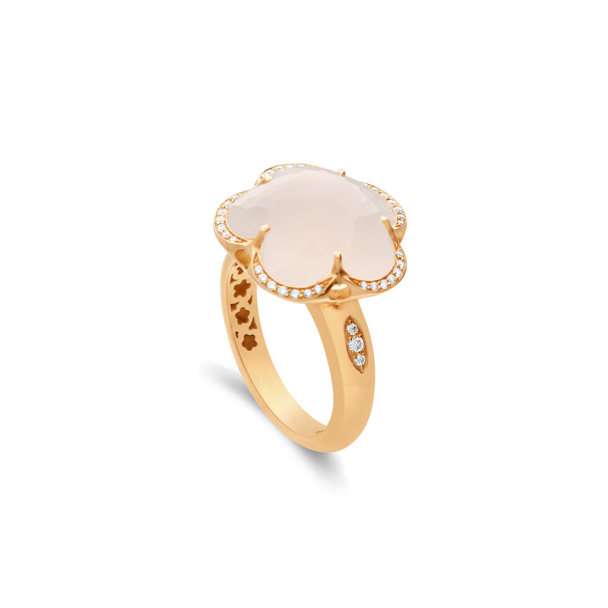 Anello Bon Ton con diamanti e quarzo - PASQUALE BRUNI
