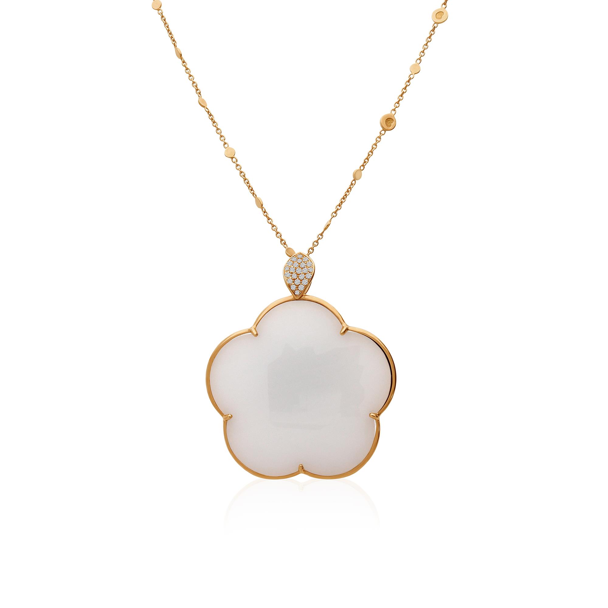 Collar Bon Ton con diamantes y cuarzo - PASQUALE BRUNI