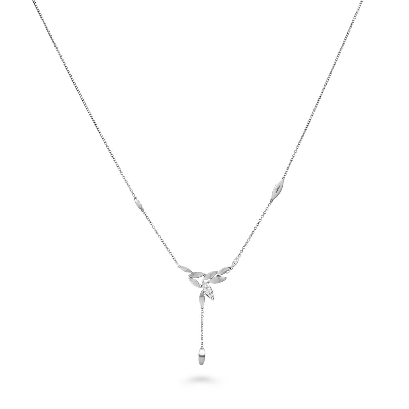Collana Foglie con diamanti ct. 0,21 - ALFIERI & ST. JOHN