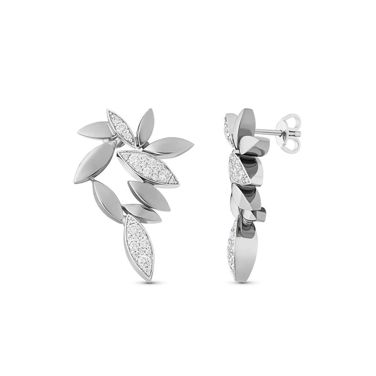 Orecchini Foglie pendenti con diamanti ct. 0,80 - ALFIERI & ST. JOHN
