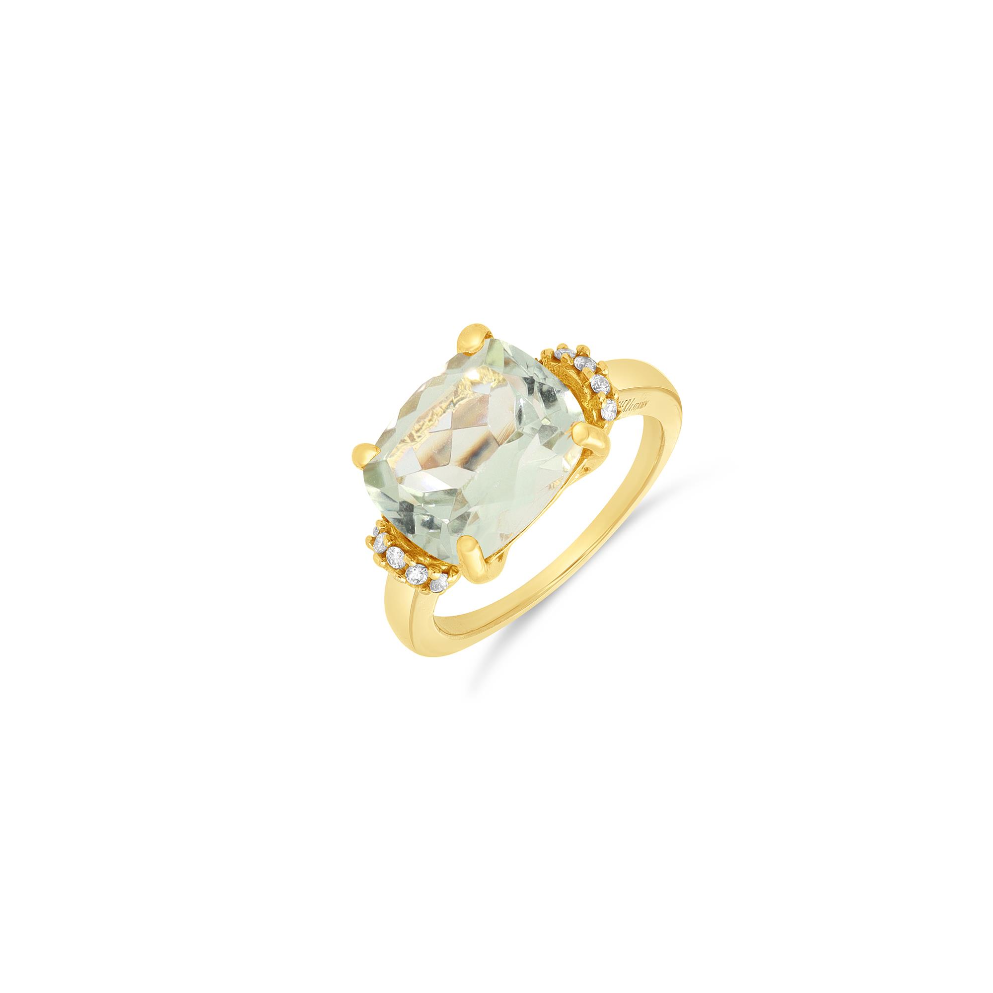 Anello Gemma con prasiolite e diamanti - ALFIERI & ST. JOHN