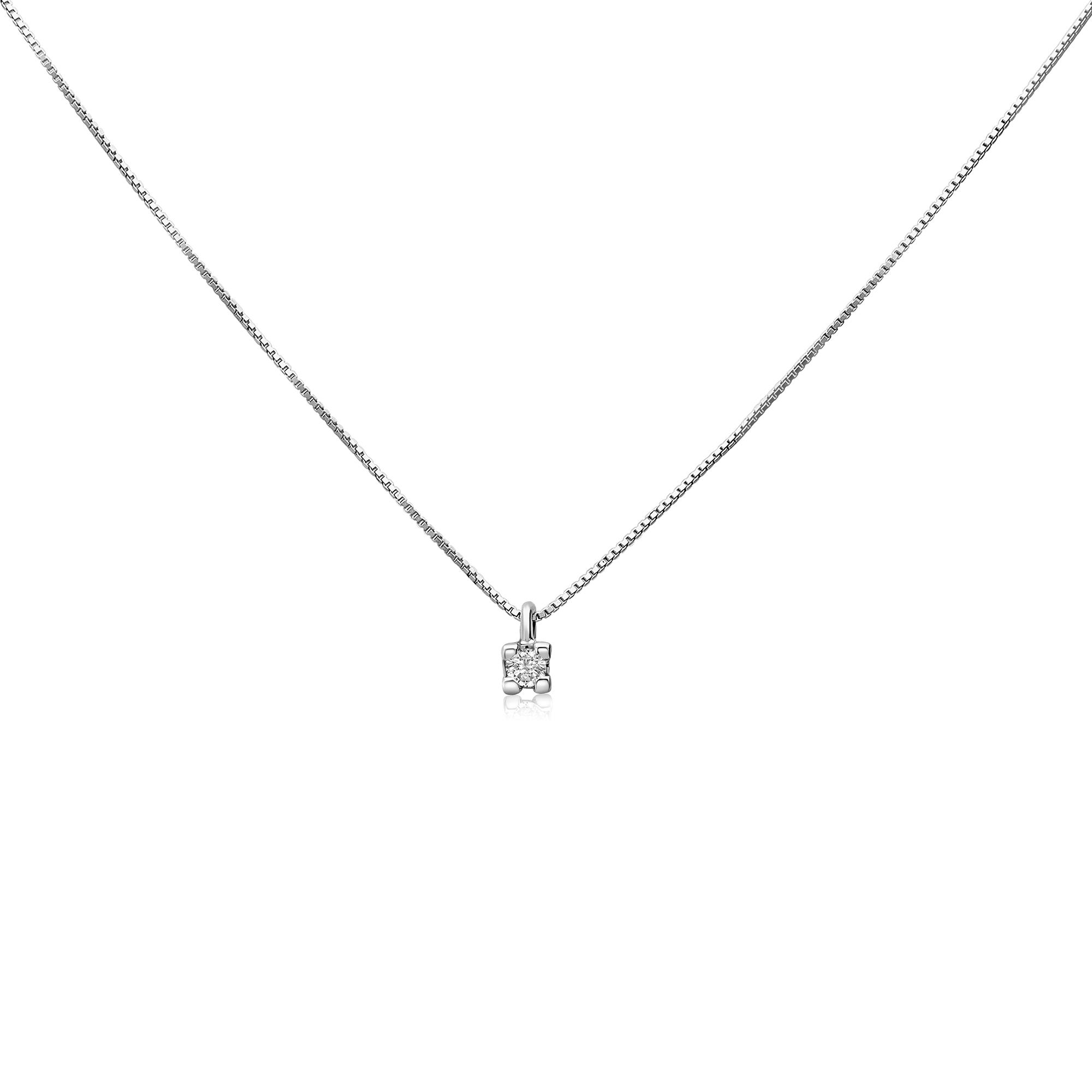 Collana punto luce con diamante ct. 0,05 - ALFIERI & ST. JOHN