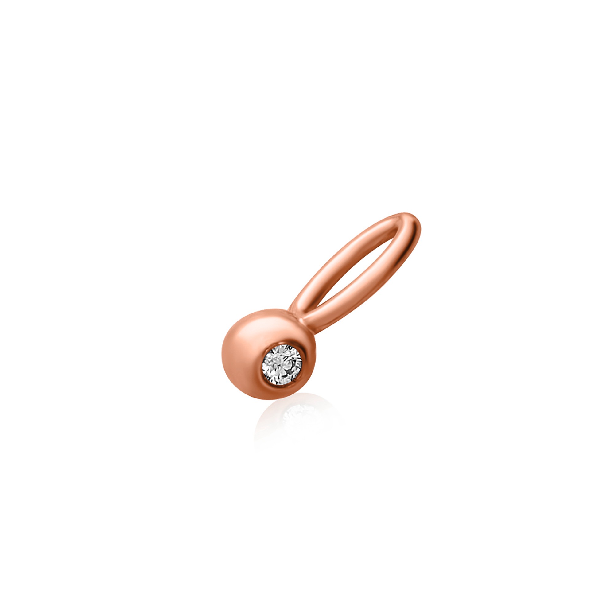 Ciondolo Bollicine in oro rosa con diamante - DODO