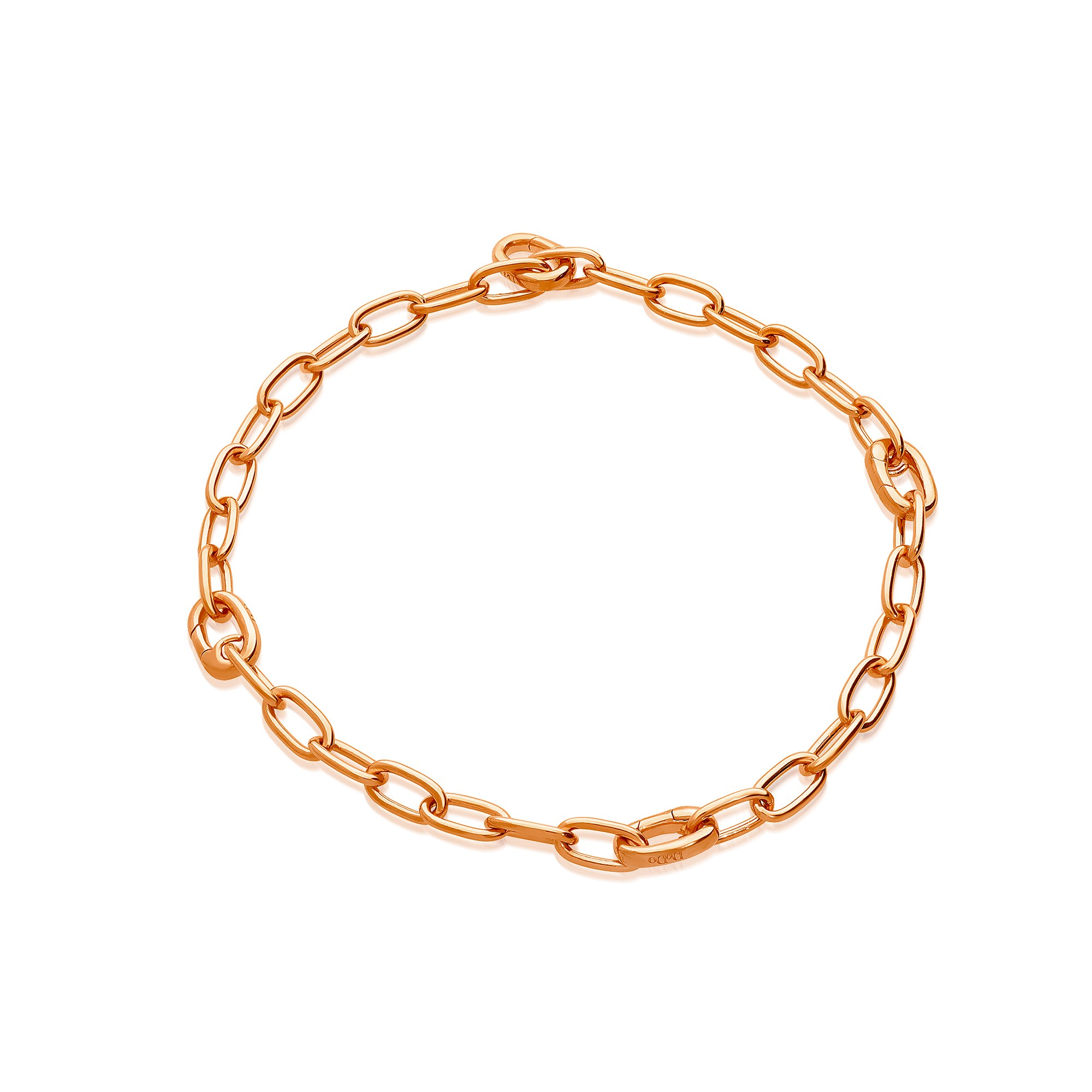 Bracciale Essential in argento dorato e oro rosa con 4 maglie - DODO