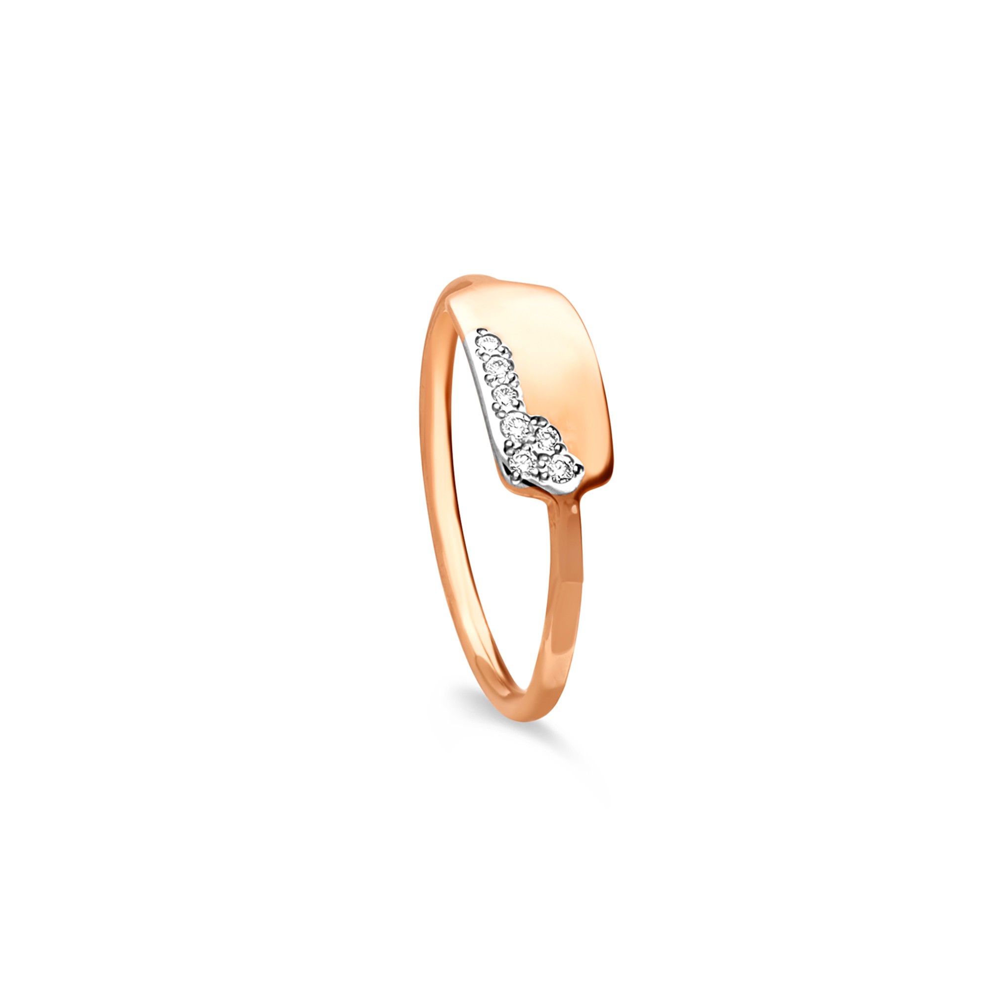 Anello Disc in oro rosa con diamanti - DODO