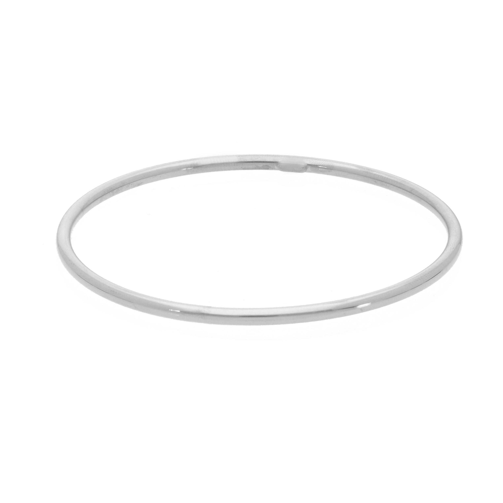 Brazalete r&iacute;gido de plata rodiada di&aacute;metro 6 cm ORO&CO 925 - ORO&CO 925