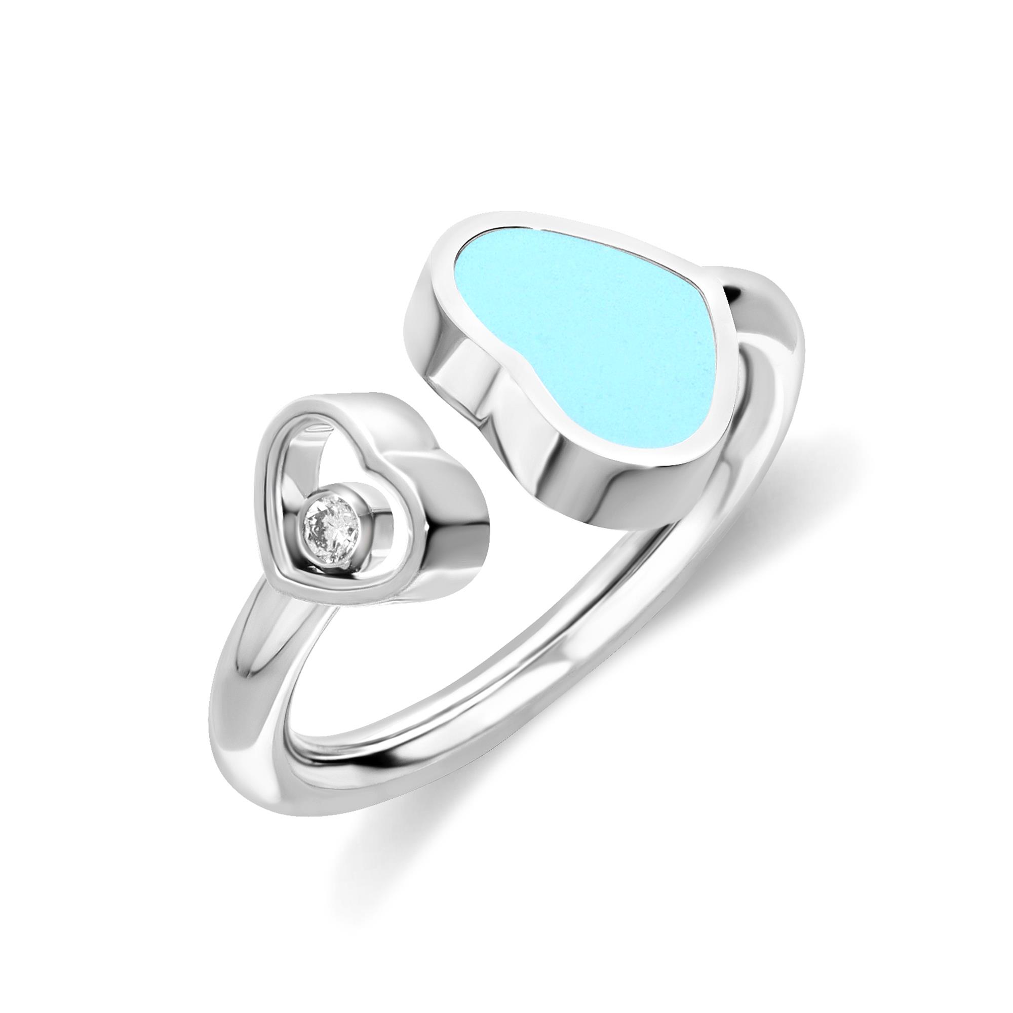 Anello Chopard happy hearts con turchese - CHOPARD