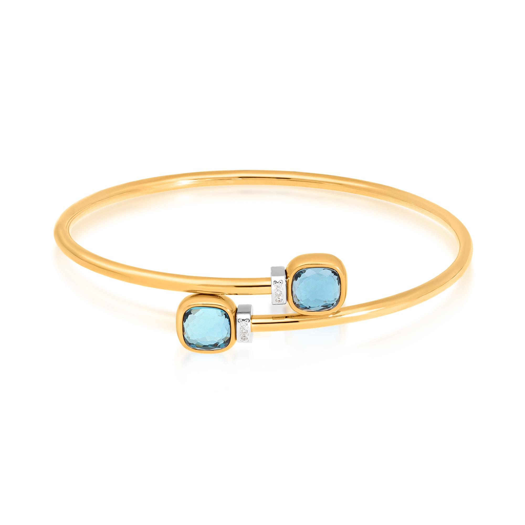 Pomellato Nudo bracelet with blue topaz and diamonds - POMELLATO