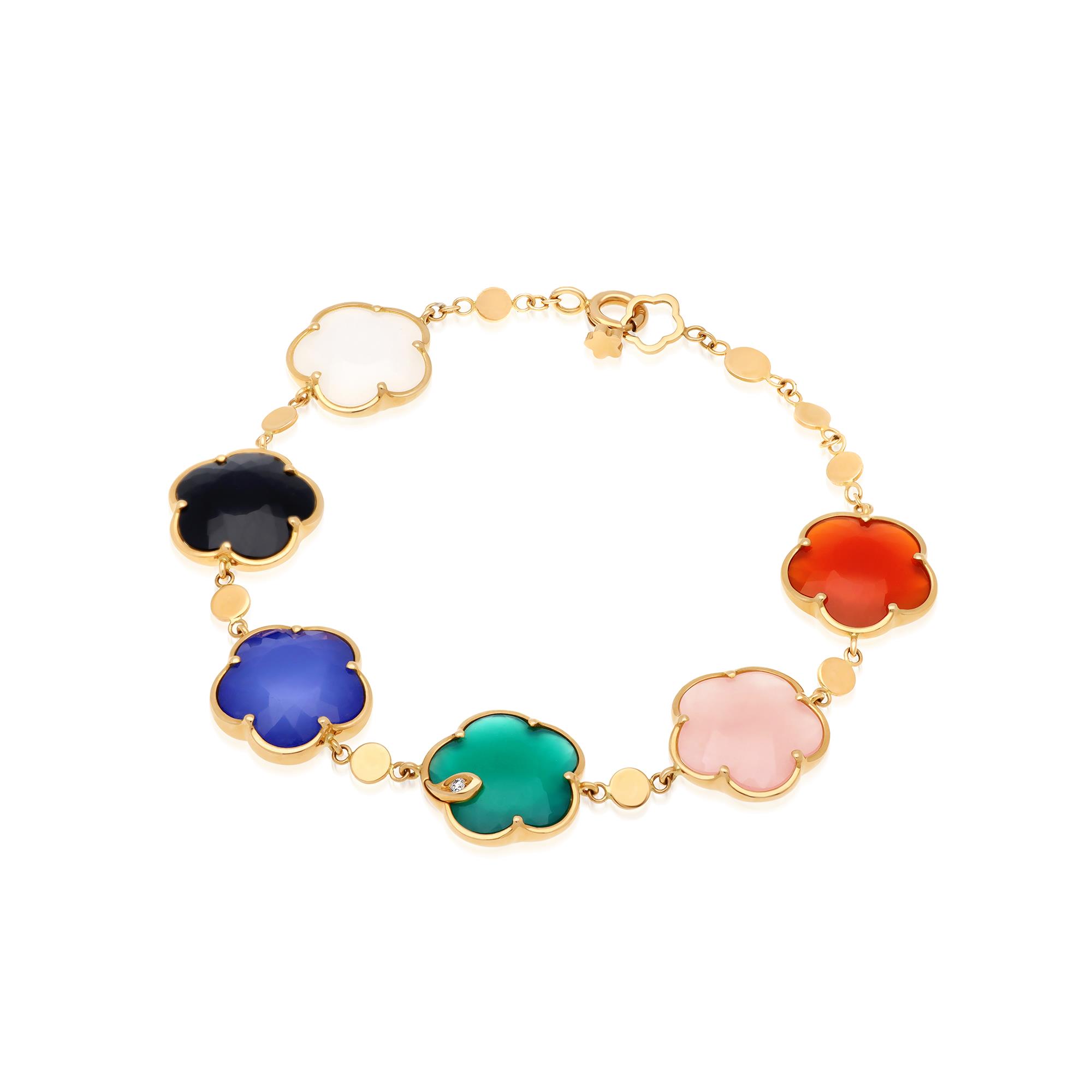Bracciale Petit Jolie Bouquet con pietre semiprezione e diamanti - PASQUALE BRUNI
