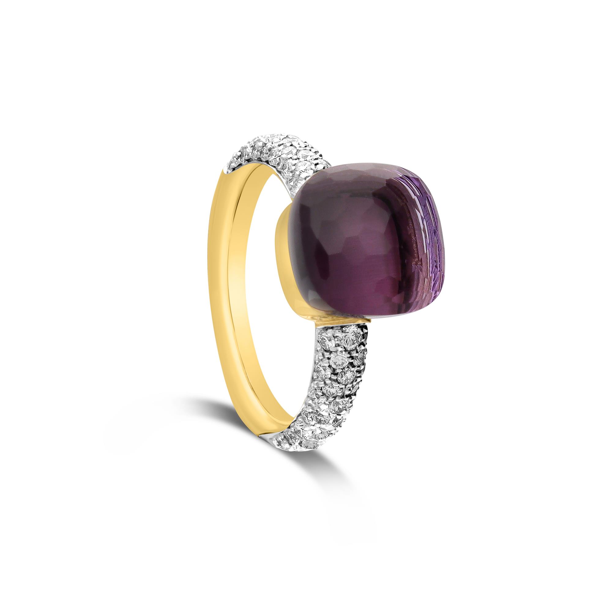 Pomellato Nudo ring with amethyst and diamonds - POMELLATO
