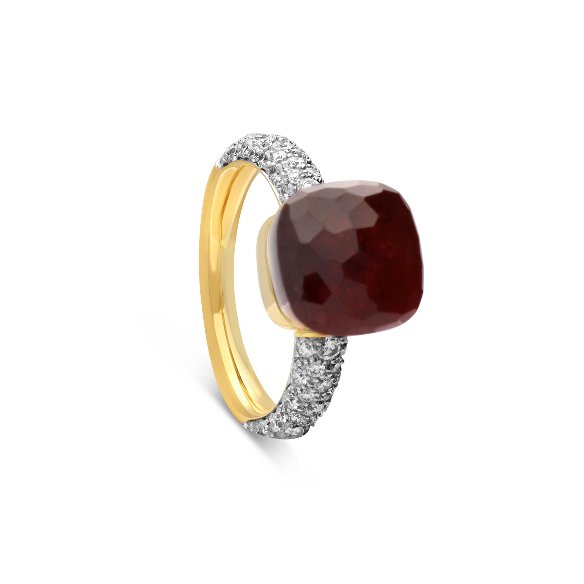 Pomellato Nudo ring with garnet and diamonds - POMELLATO