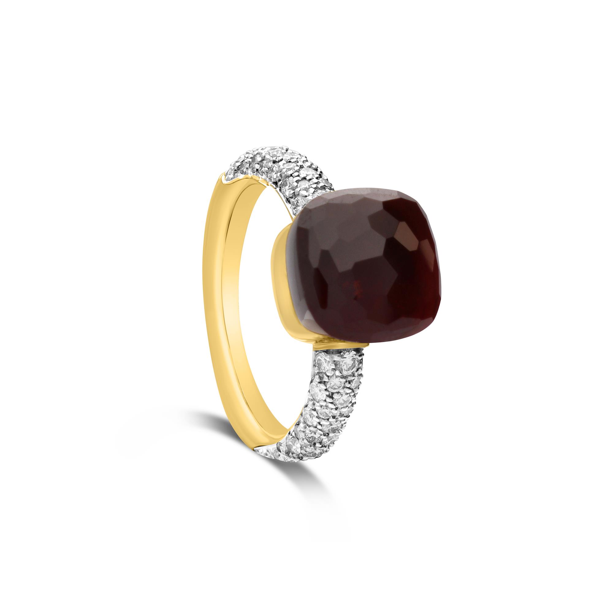 Pomellato Nudo ring with garnet and diamonds - POMELLATO