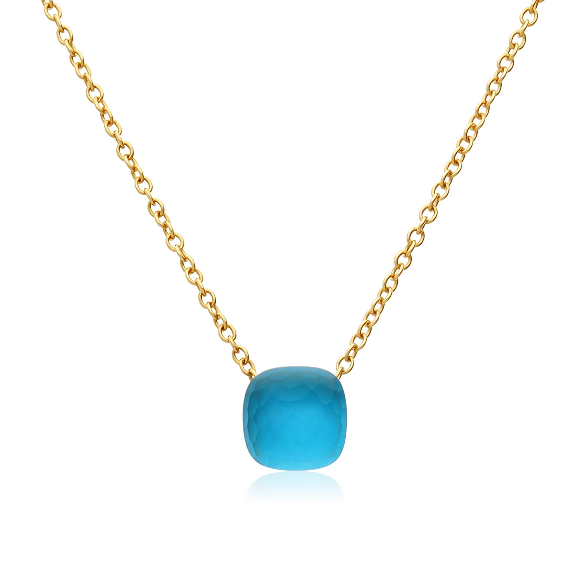 Pomellato Nudo collection necklace with blue topaz - POMELLATO