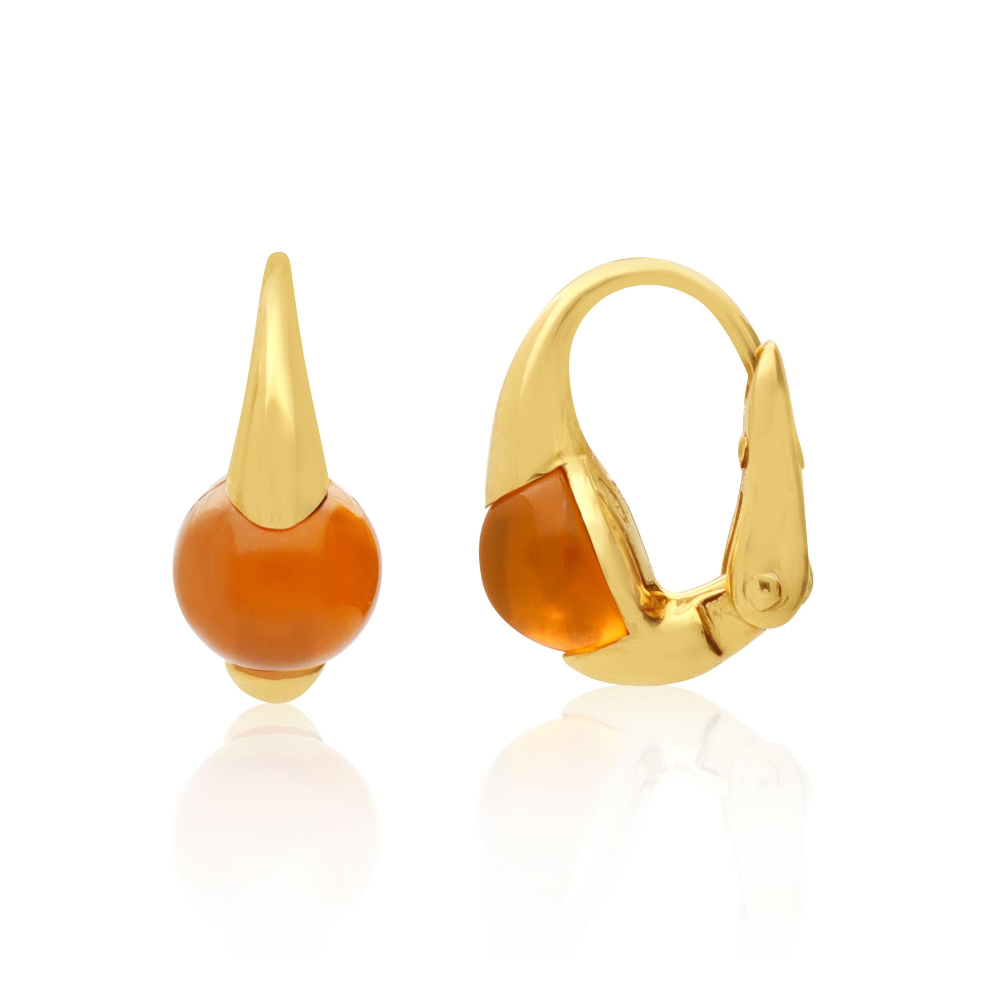 Pomellato M'ama Non M'ama collection earrings in rose gold and hessonite garnets - POMELLATO