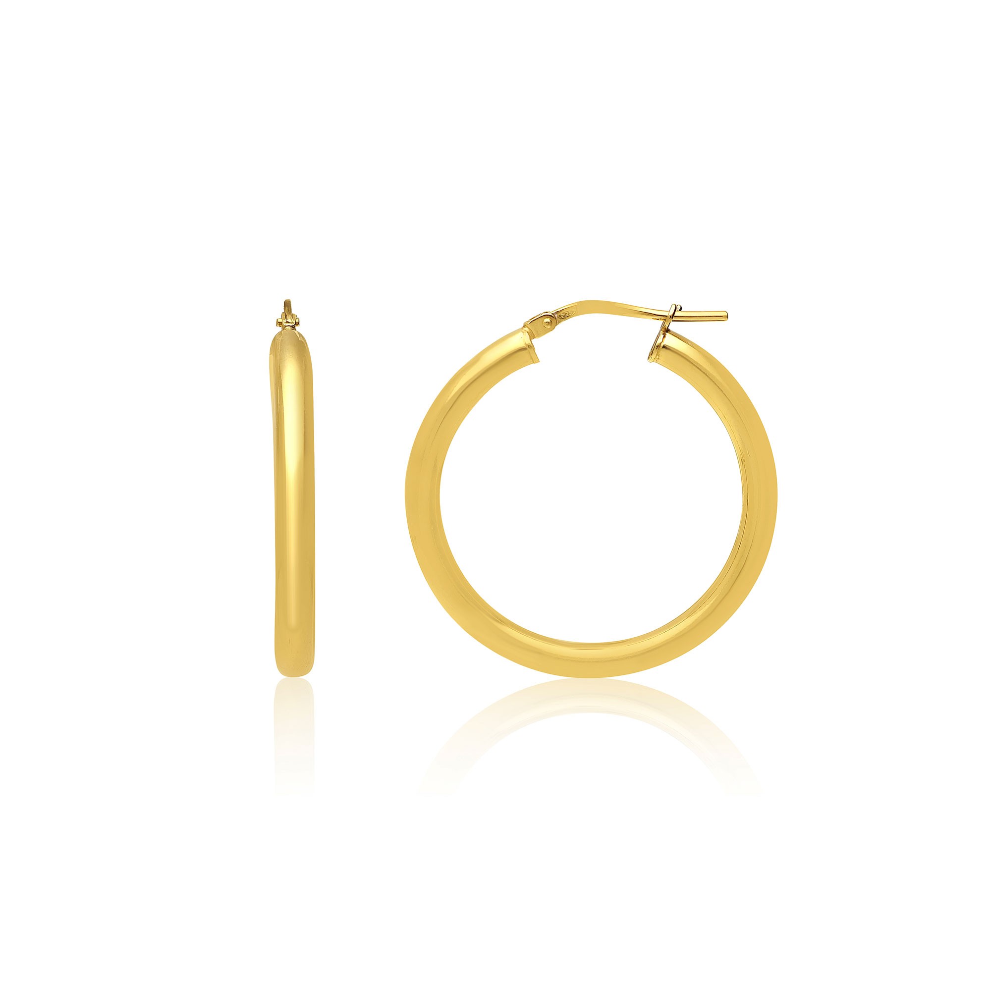 Orecchini a cerchio in argento - LUXURY MILANO