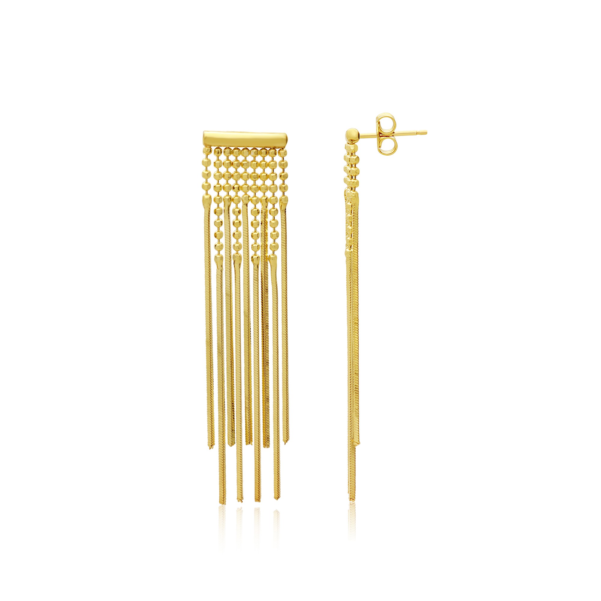 Orecchini multifilo snake - LUXURY MILANO