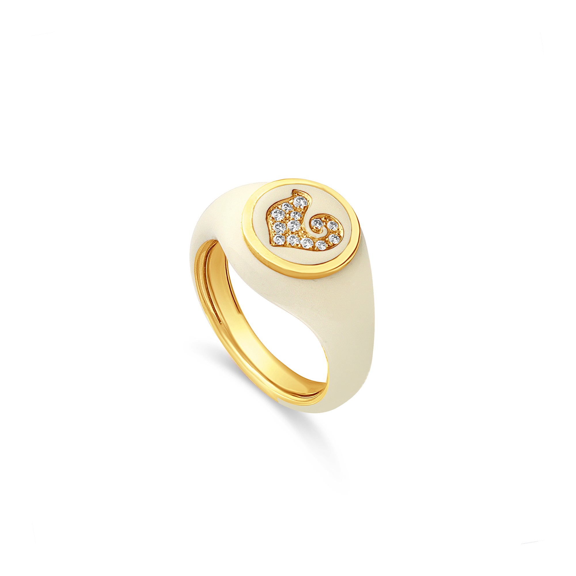 Anello Pailettes Sygillum con diamanti - CHANTECLER
