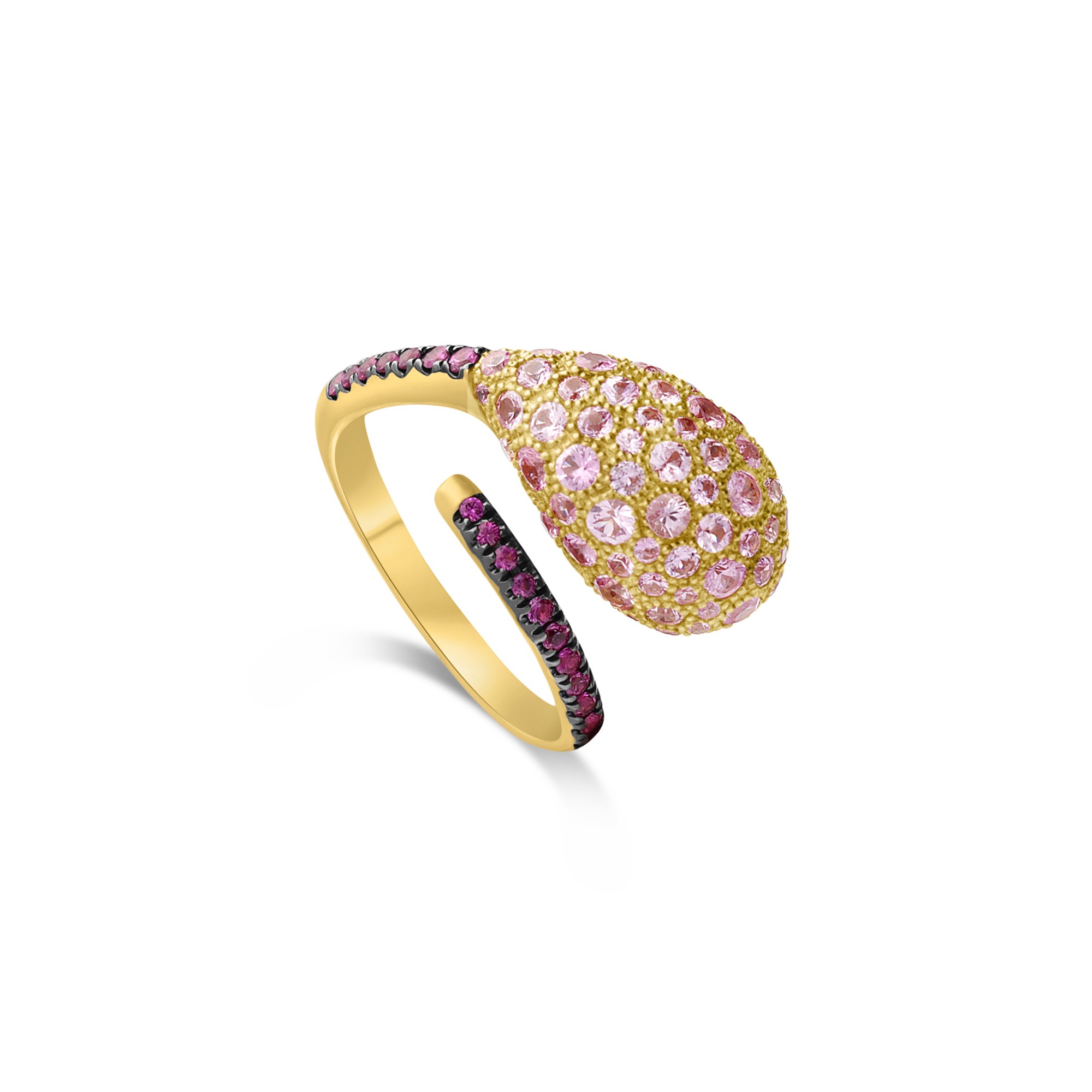 Anello Joyful oro e zaffiri rosa - CHANTECLER