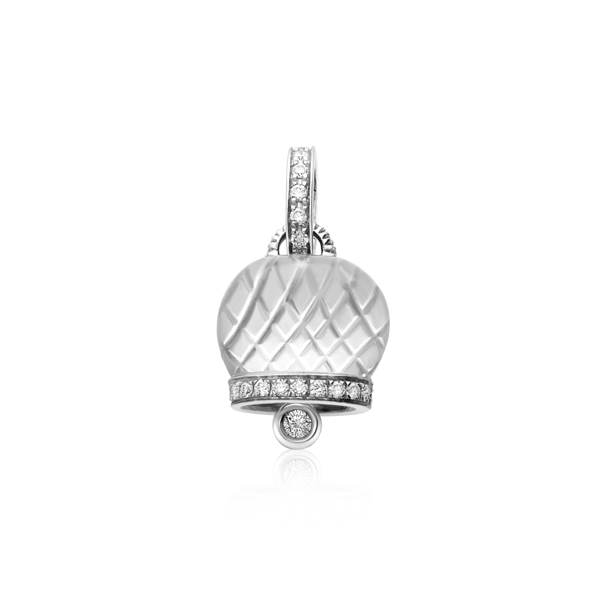 Ciondolo Campanelle in oro, diamanti e cristallo di rocca - CHANTECLER